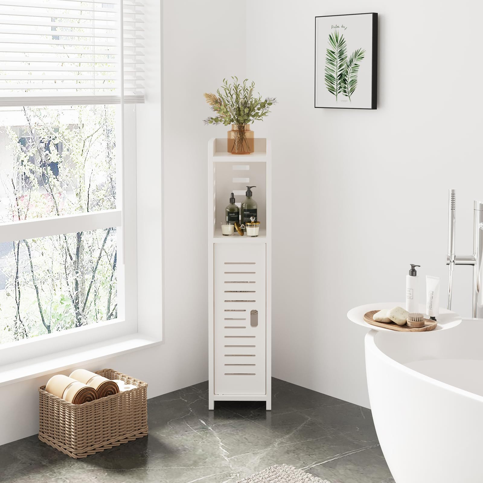 Dripex Midischrank Badezimmerschrank, Badschrank schmal, Toilettenschrank günstig online kaufen