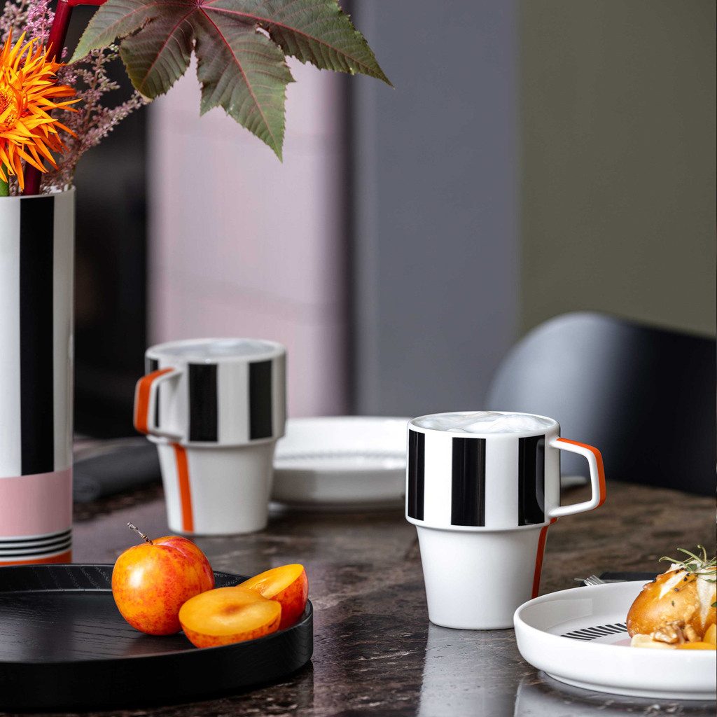 Villeroy & Boch Tasse The Memphis Collection Kaffeebecher 12x9x11,5cm, 1-tlg., Porzellan, Premium Porcelain, mikrow.- & spülm.sicher, Made in Germany