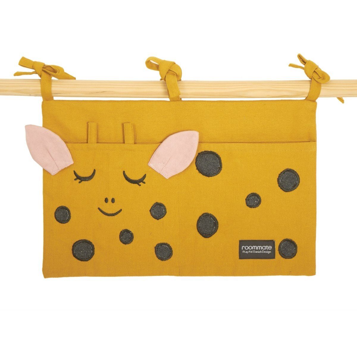 RoomMates Bettnestchen Bett Tasche Babybett Organizer Taschen Aufbewahrung aus Baumwolle Giraffe