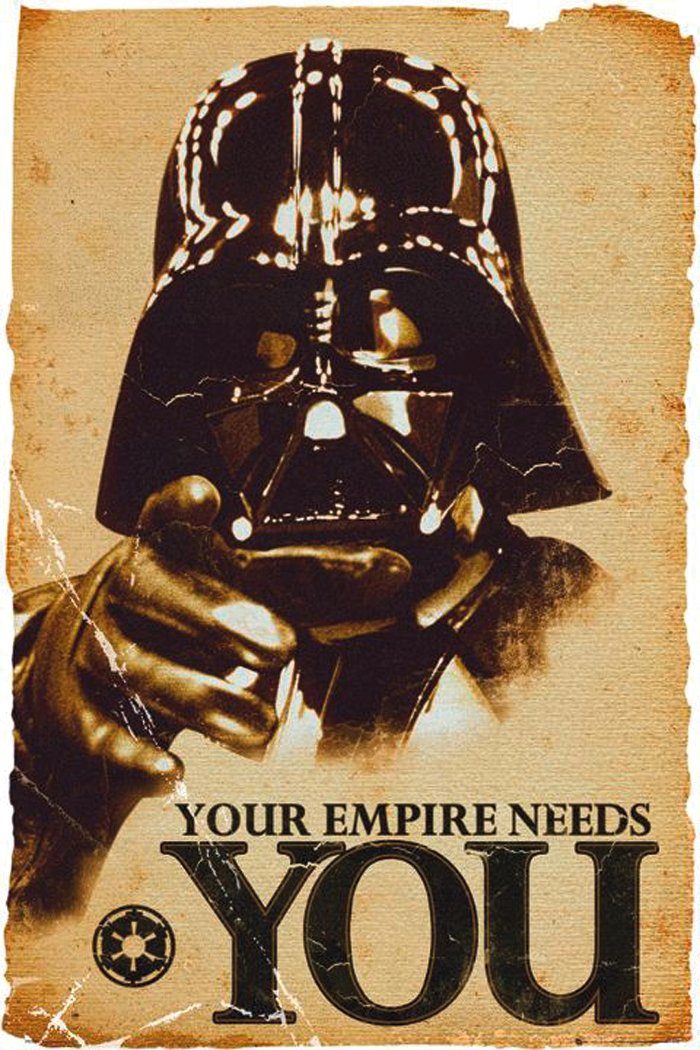 Star Wars Poster Star Wars Poster Darth Vader Your Empire Needs You 61 x 91,5. € 15,49