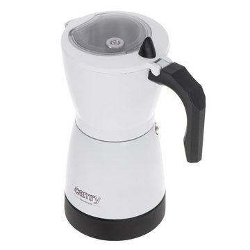 Camry Espressokocher CR 4415, Elektrische Moka Kanne, 6 Tassen, 300 ml, weiß