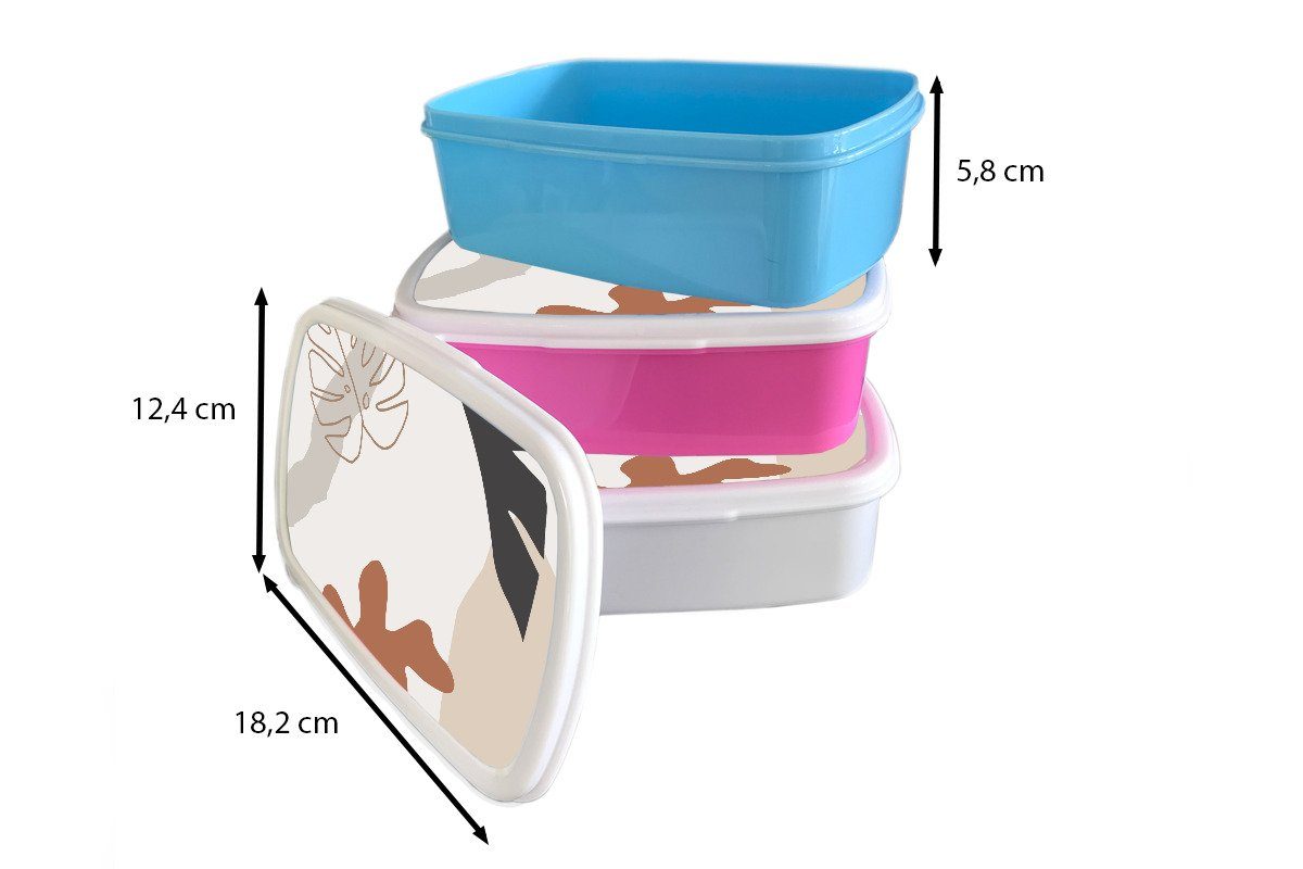 Brotdose, Sommer (2-tlg), Kinder - Weiß, Mädchen Jungs MuchoWow Lunchbox und Kunststoff, Brotbox für Blätter für Erwachsene, - und