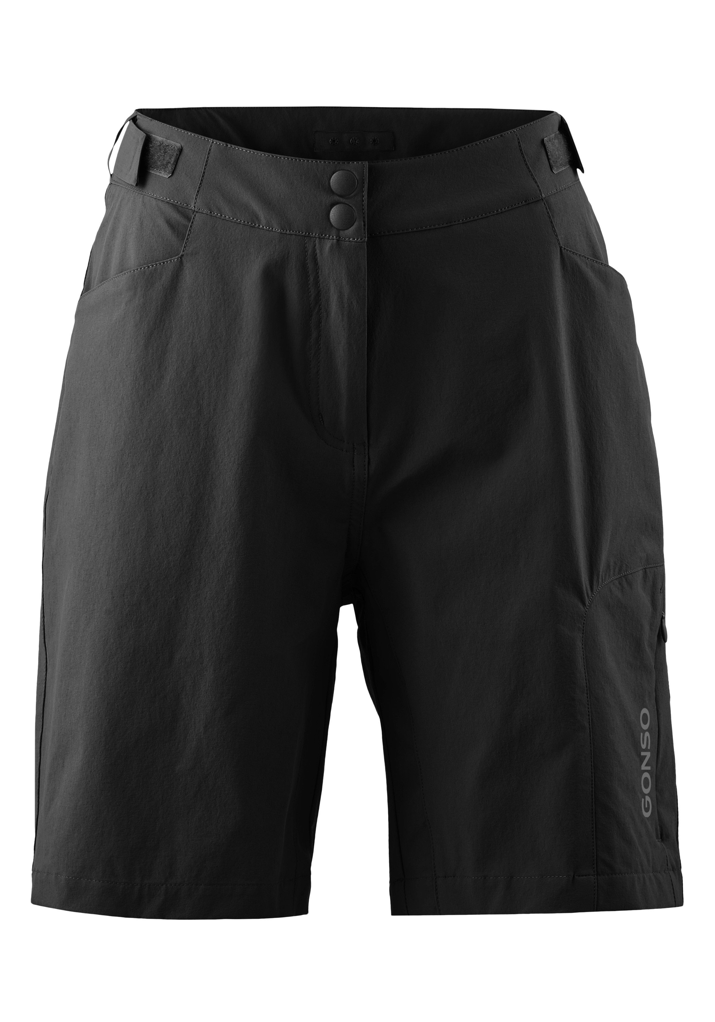 Gonso Fahrradhose Adventure Shorts W Damen Radhose mit einknöpfbarer Radunterhose mit Sitzpolster