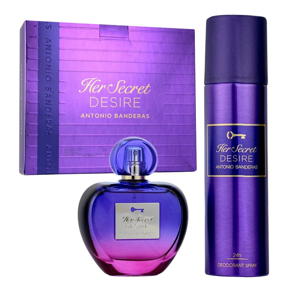 antonio banderas Eau de Toilette Her Secret Desire Gift Set 80ml EDT + 150ml Deodorant Spray