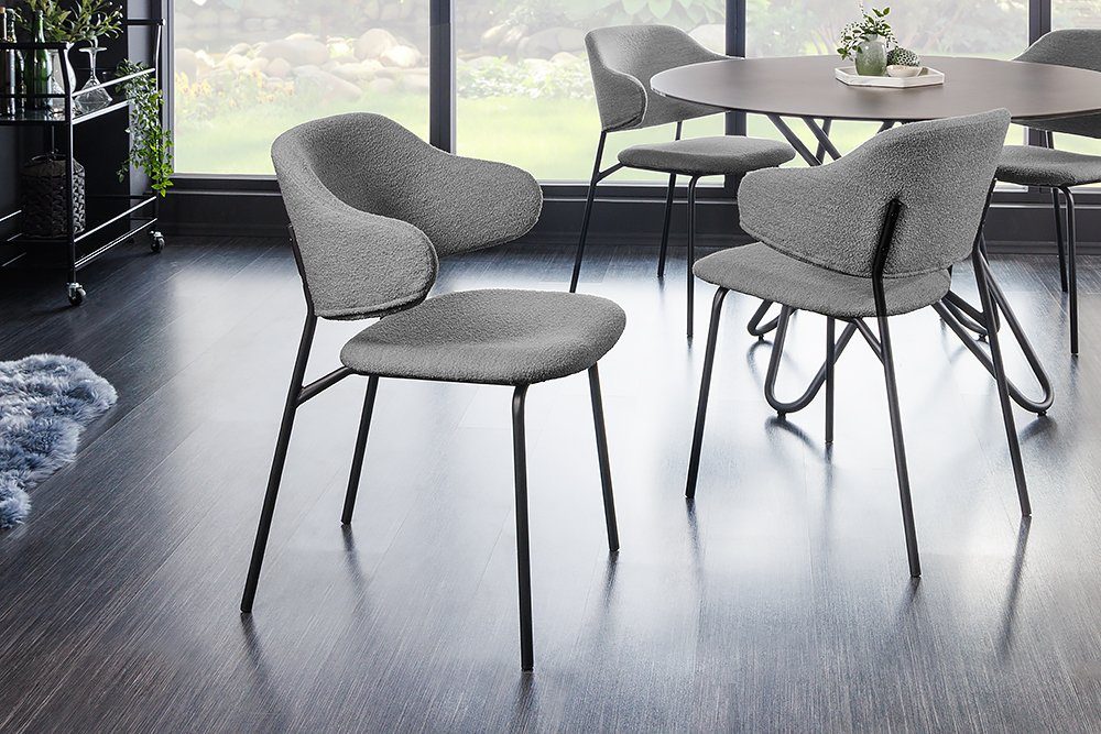 riess-ambiente Armlehnstuhl VOGUE grau / schwarz (Einzelartikel, 1 St), Ess günstig online kaufen