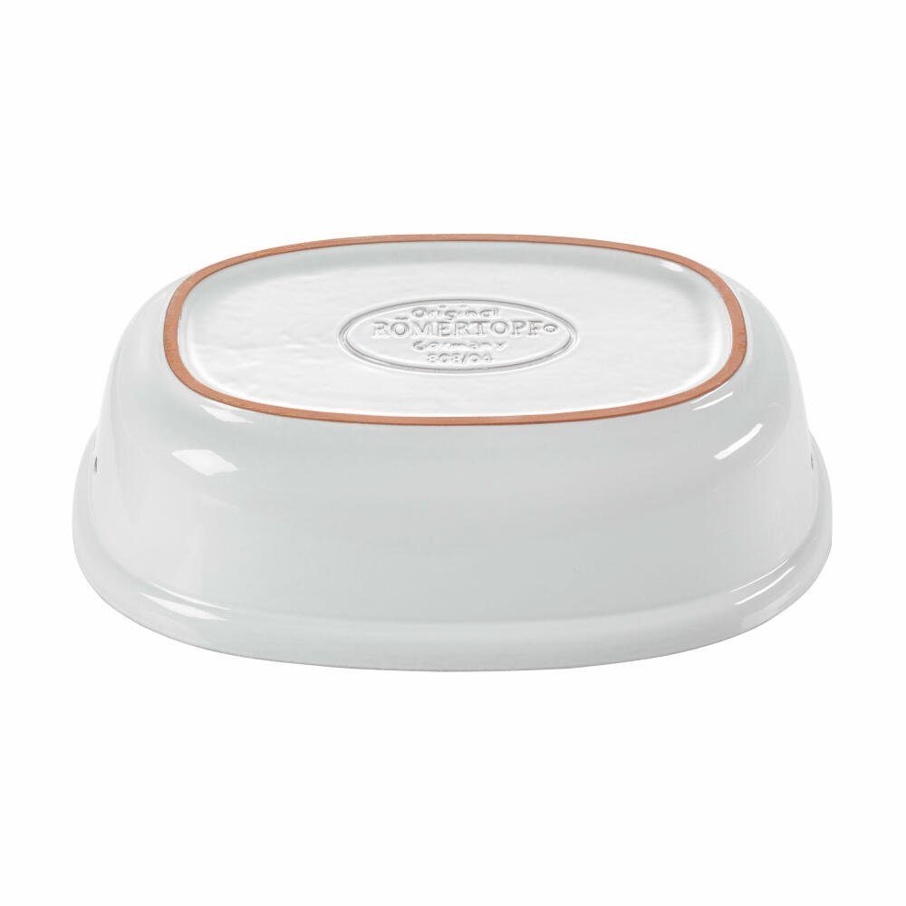 RÖMERTOPF Römertopf Oval MEDI Weiß 2.3 L, Ton
