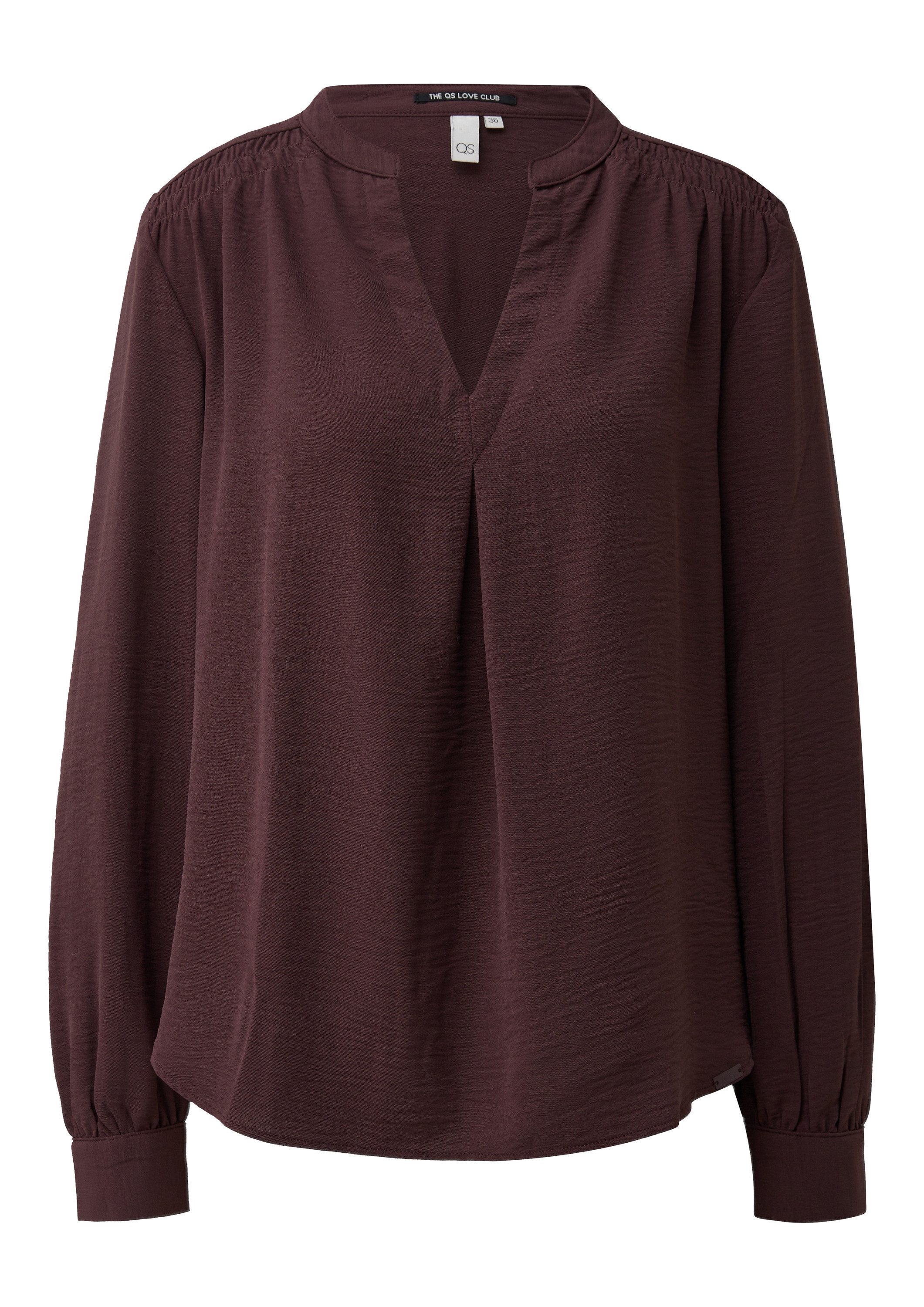 QS Langarmbluse Bluse Tunikabluse