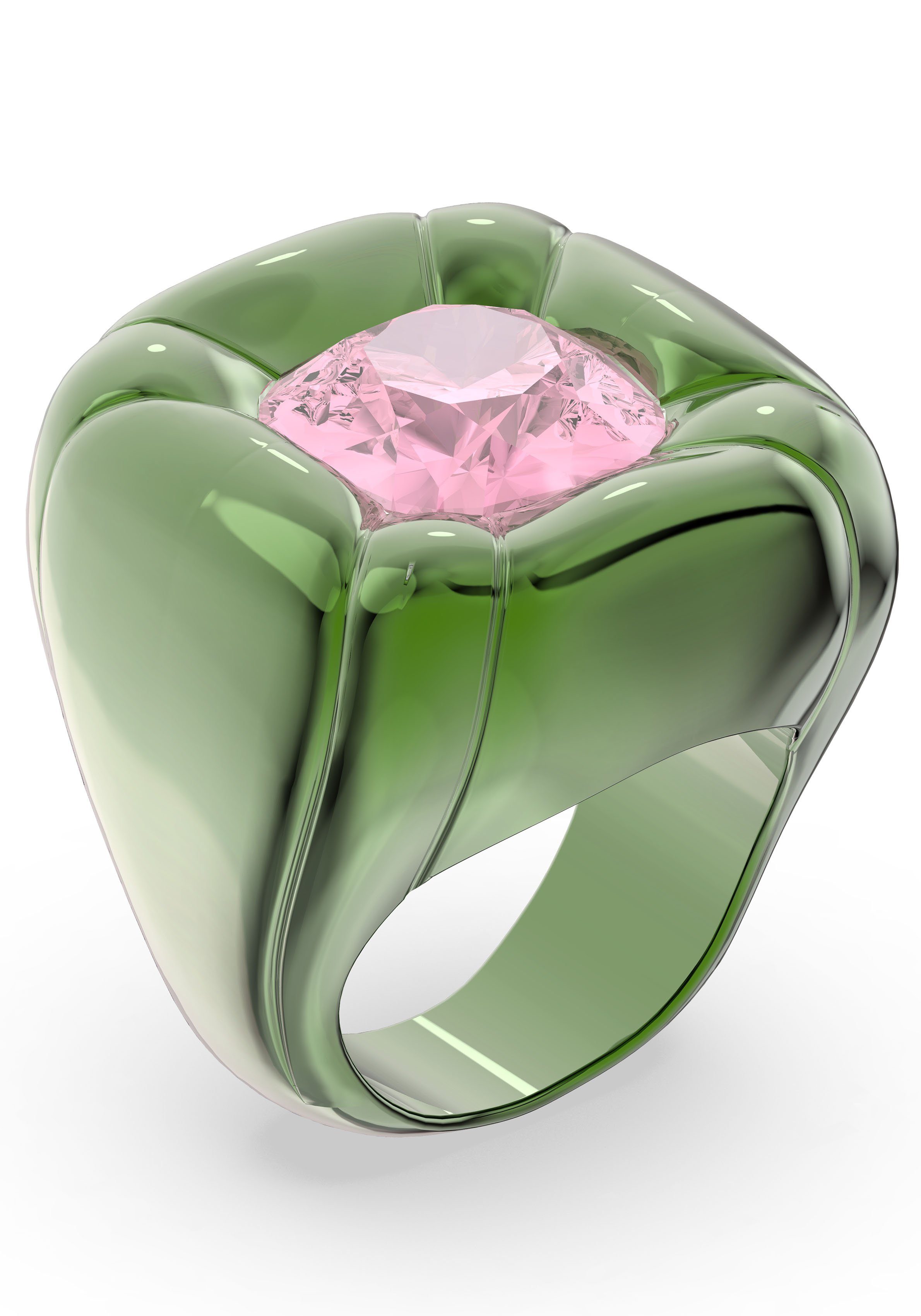 Swarovski Fingerring Dulcis Cocktail Ring, 5610803,5609721, 5610804,5609725, mit Swarovski® Kristall grün-rosa