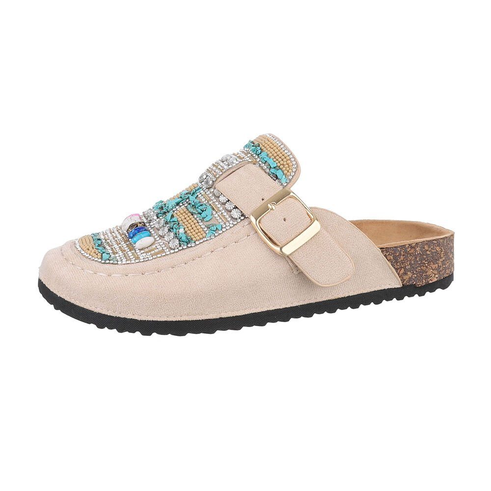 Ital-Design Damen Mules Freizeit Pantolette (85878281) Flach Pantoletten in günstig online kaufen