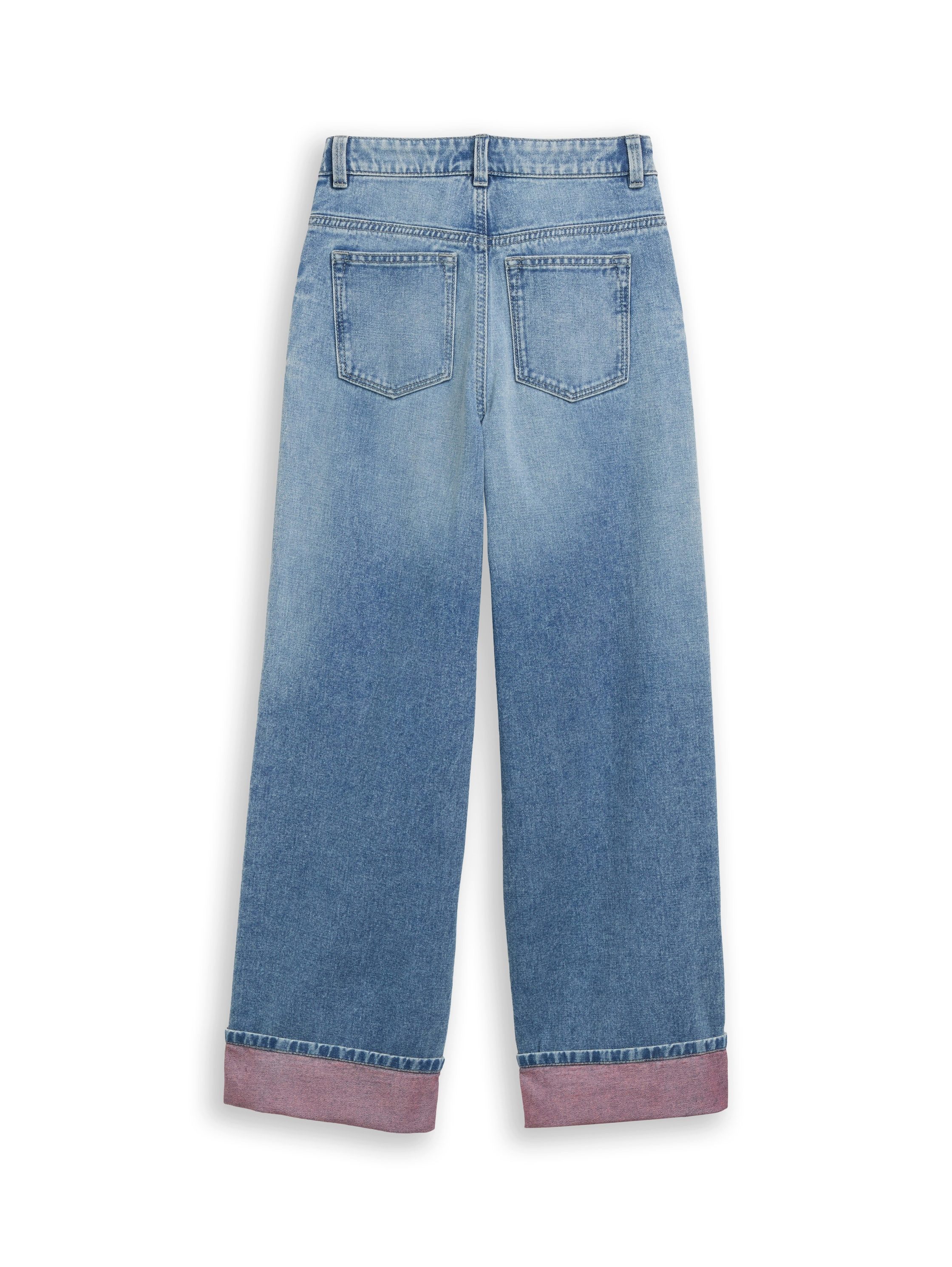 TOM TAILOR Weite Jeans in 5-Pocket-Form und mit Aufschlag – Bild 2 von 3