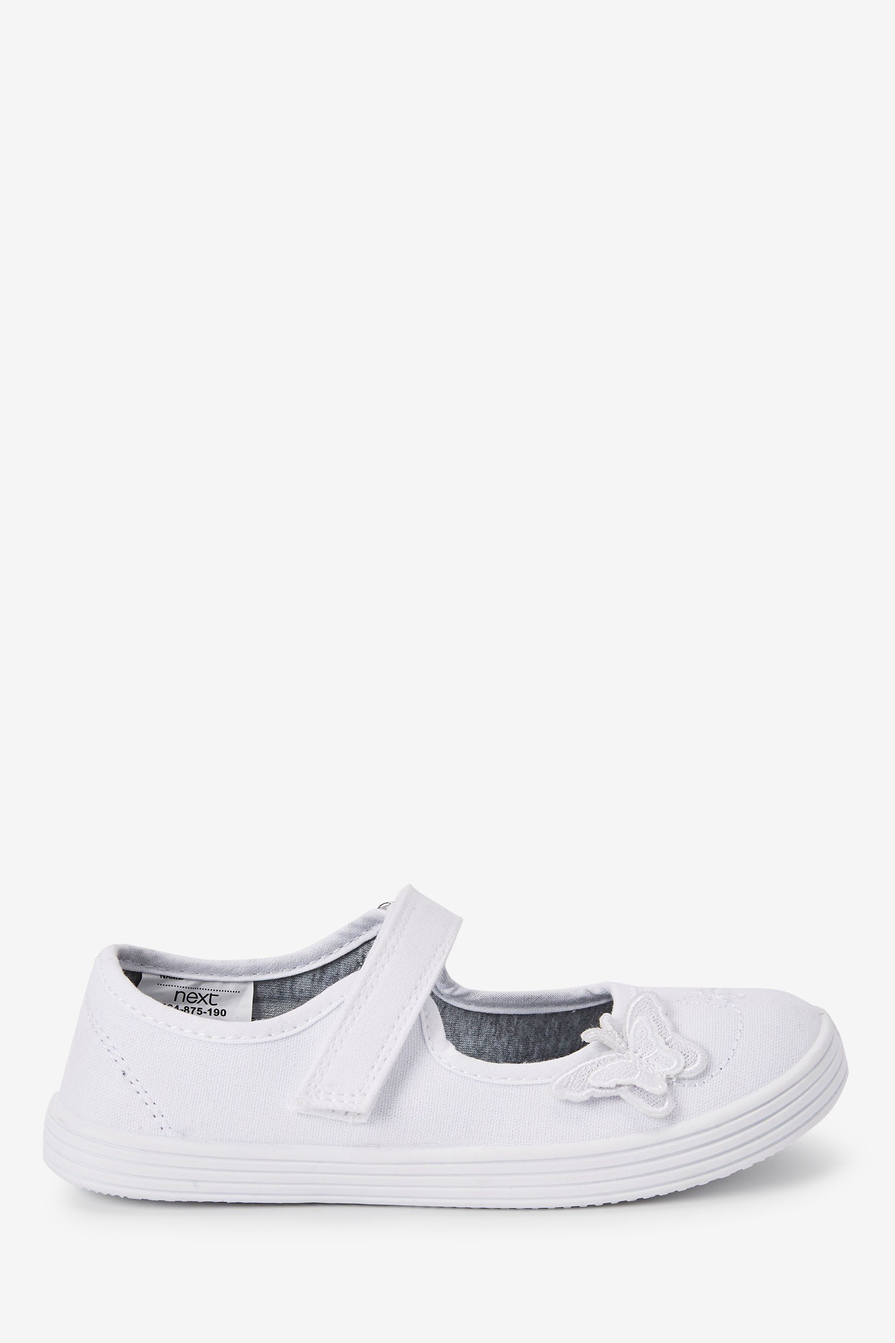 Next Turnschuhe mit aufgestickten Schmetterlingen Mary-Jane-Schuhe