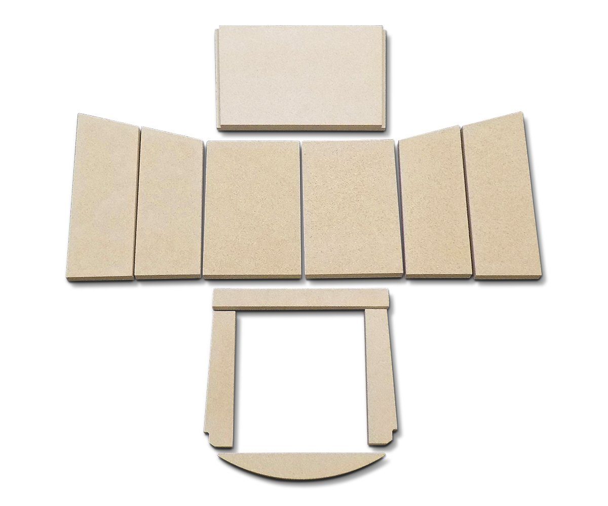 kaminXpert Feuerraumplatten A für Hark Kodiak Kaminofen Ersatzteil Feuerraumauskleidung