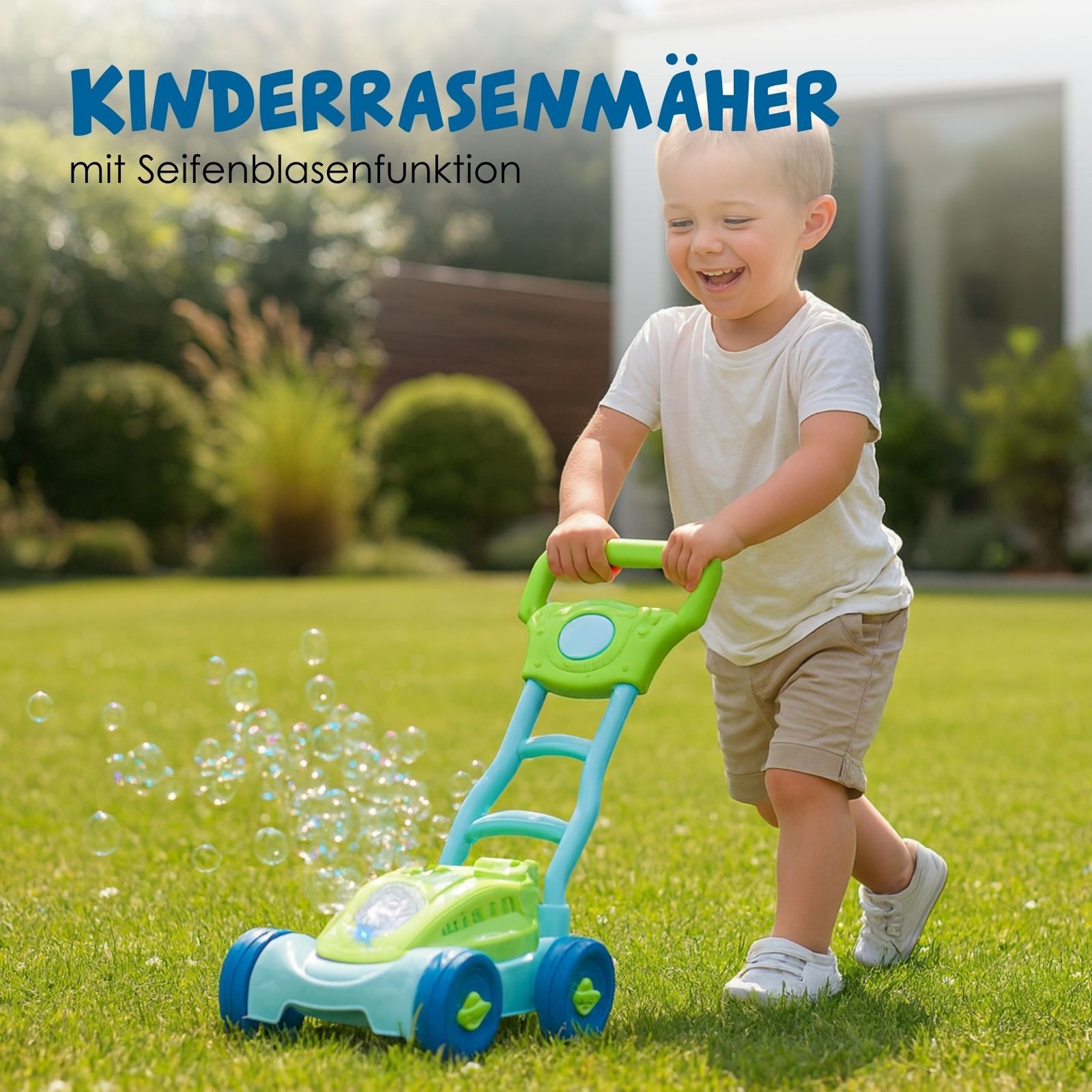 alldoro Seifenblasenspielzeug 2 in 1 Set: Seifenblasen-Rasenmäher mit 2,5L günstig online kaufen