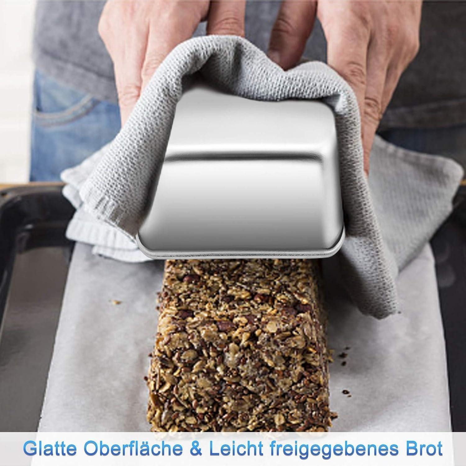 LuxusKollektion Kastenform Brotbackform Edelstahl 23,5x12,6x6cm Brot Kuchen Toast 1 Stück – Bild 4 von 5