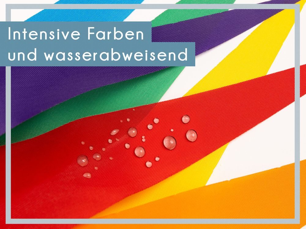 PHENO FLAGS Flagge Regenbogen Windsack, 90 cm - Bunte Gartendeko für Draußen (Windspiele & Windsäcke), Windfahne für den Fahenmast