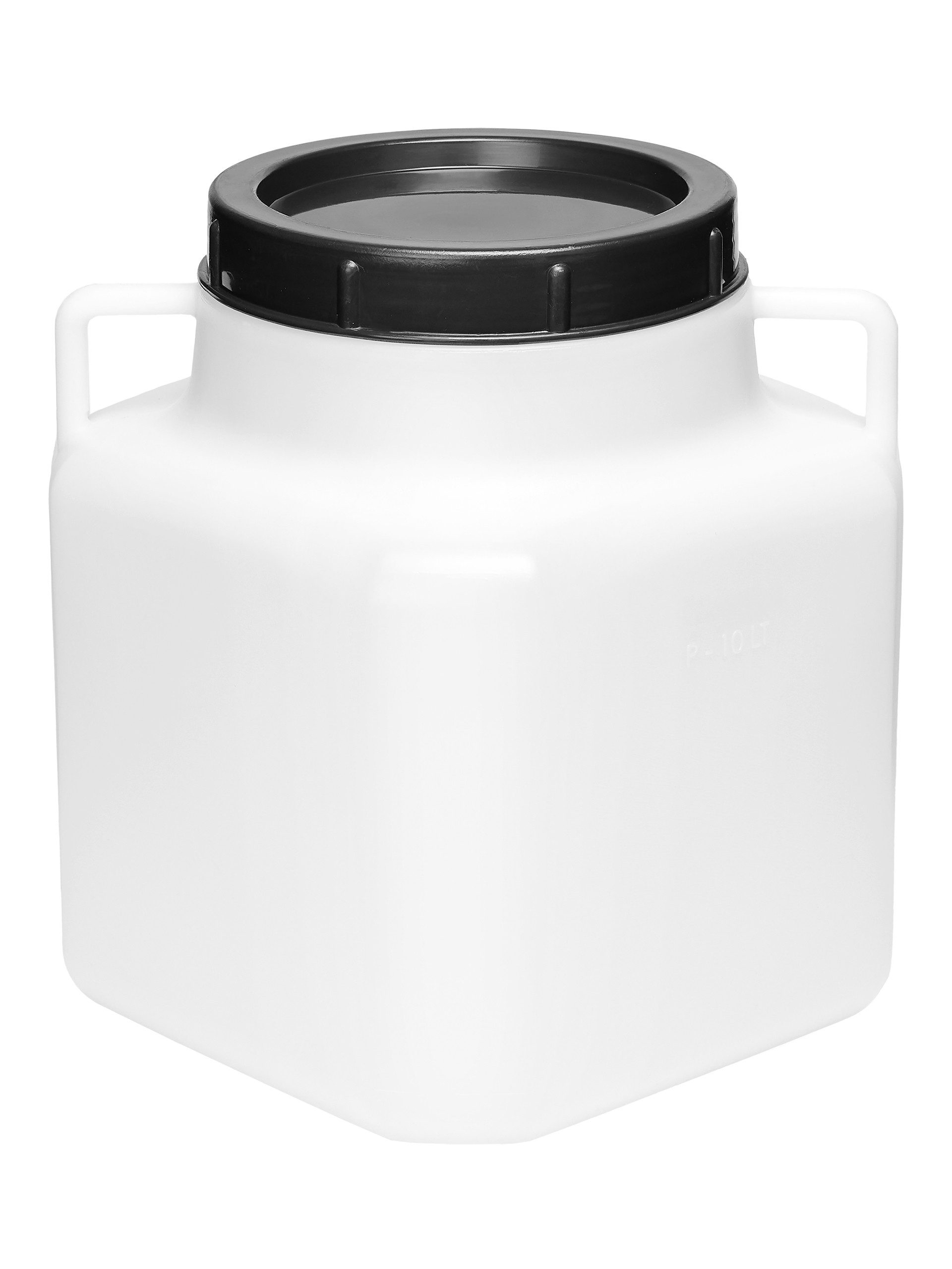 Garronda Regentonne 10L BPA-frei quadratisches Fass und Behälter mit Deckel GD-0088, Weiß, 10 l