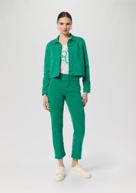 comma casual identity Blusenblazer Cropped-Jacke aus elastischem Twill Garment Dye