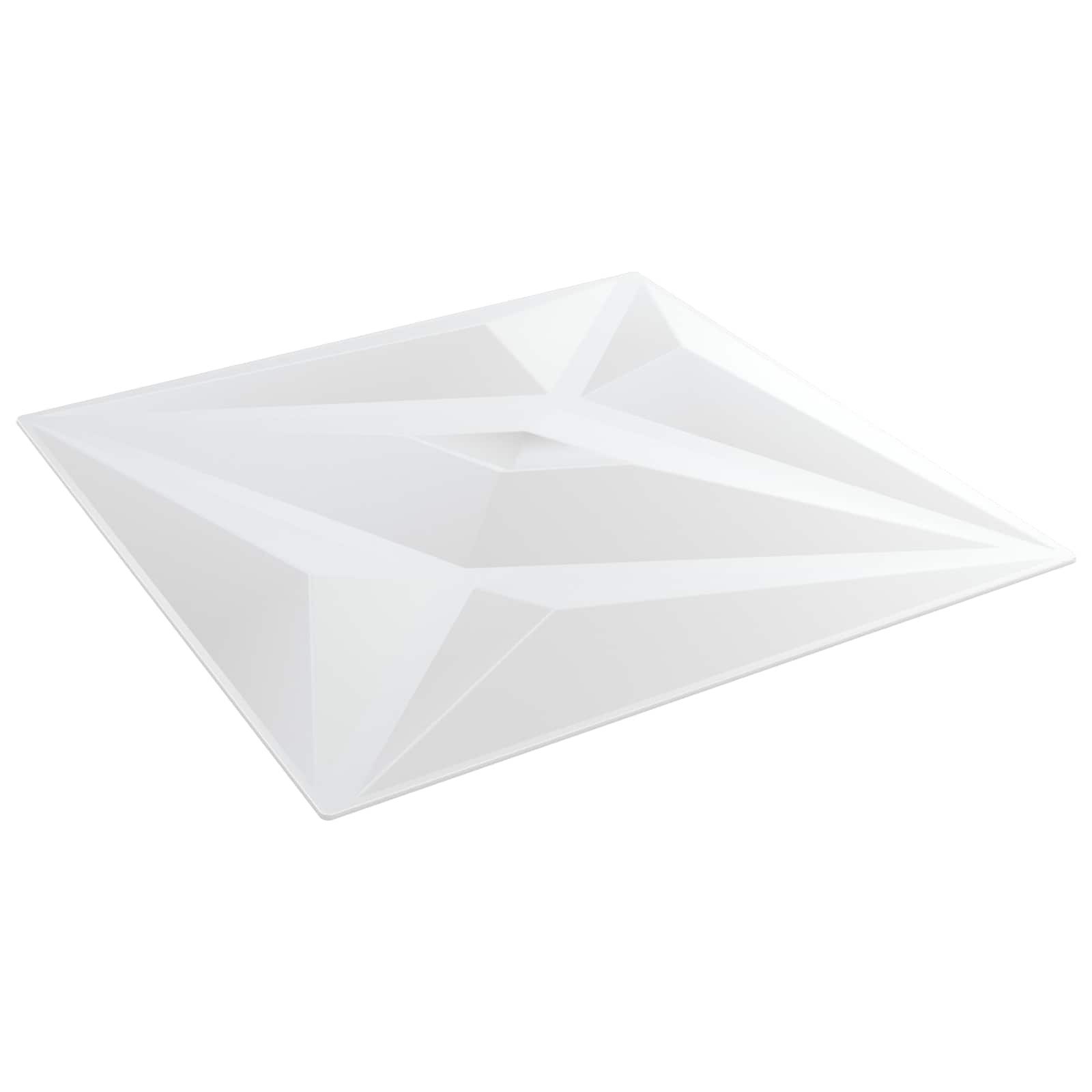 vidaXL Wandpaneel Wandpaneele Stern 12 pcs Weißer Stern 50 x 50 cm XPS Schaum, (12-tlg)