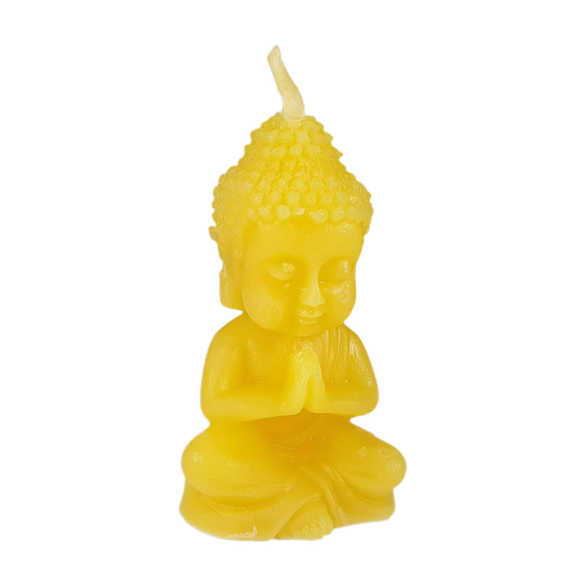 Aspinaworld Bienenwachskerze Buddha Kerze sitzend 6 cm natur – Hände vor der Brust (1-tlg)