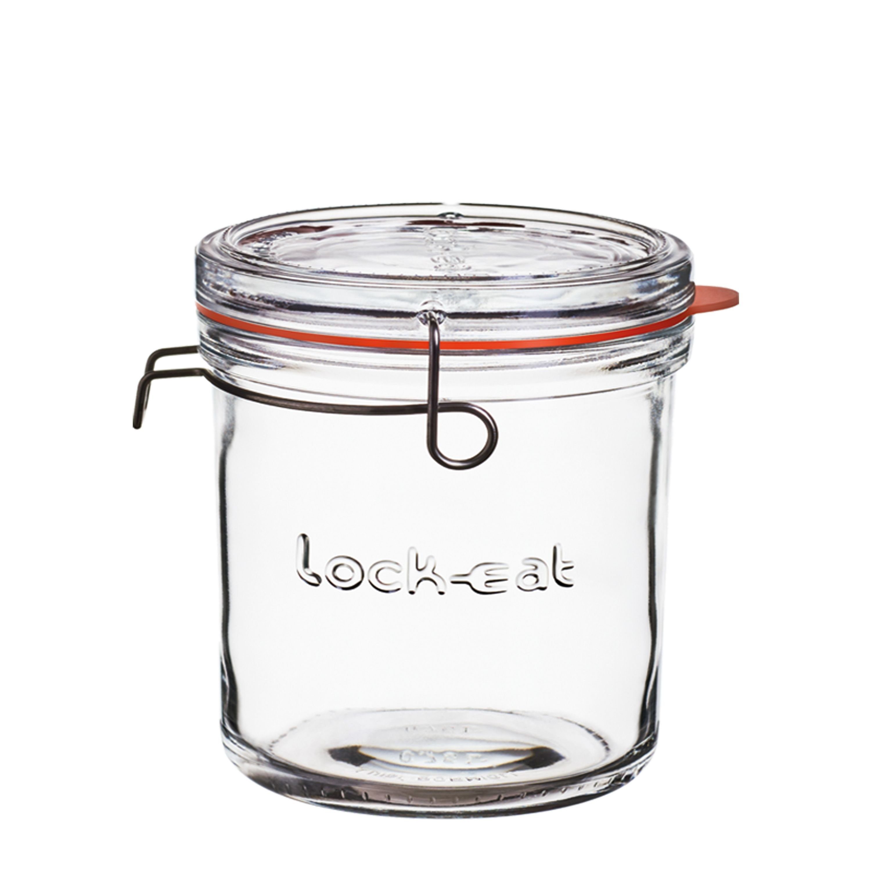 0,5L 0,75L, - Bormioli Vorratsglas mit Set Einmachgläser + 2er Deckel Glas Luigi Lock-Eat