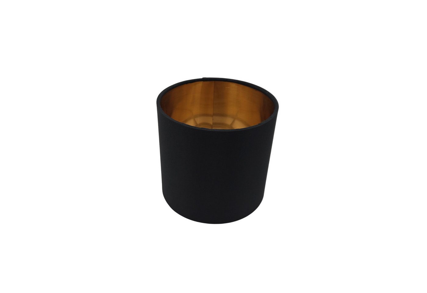 Lichthandel Hoch Lampenschirm Stehlampe Hängelampe Ø12cm Durchmesser schwarz gold Leinenschirm, Retro Vintage Stofflampenschirm Textilschirm Ersatzschirm Leinenschirm