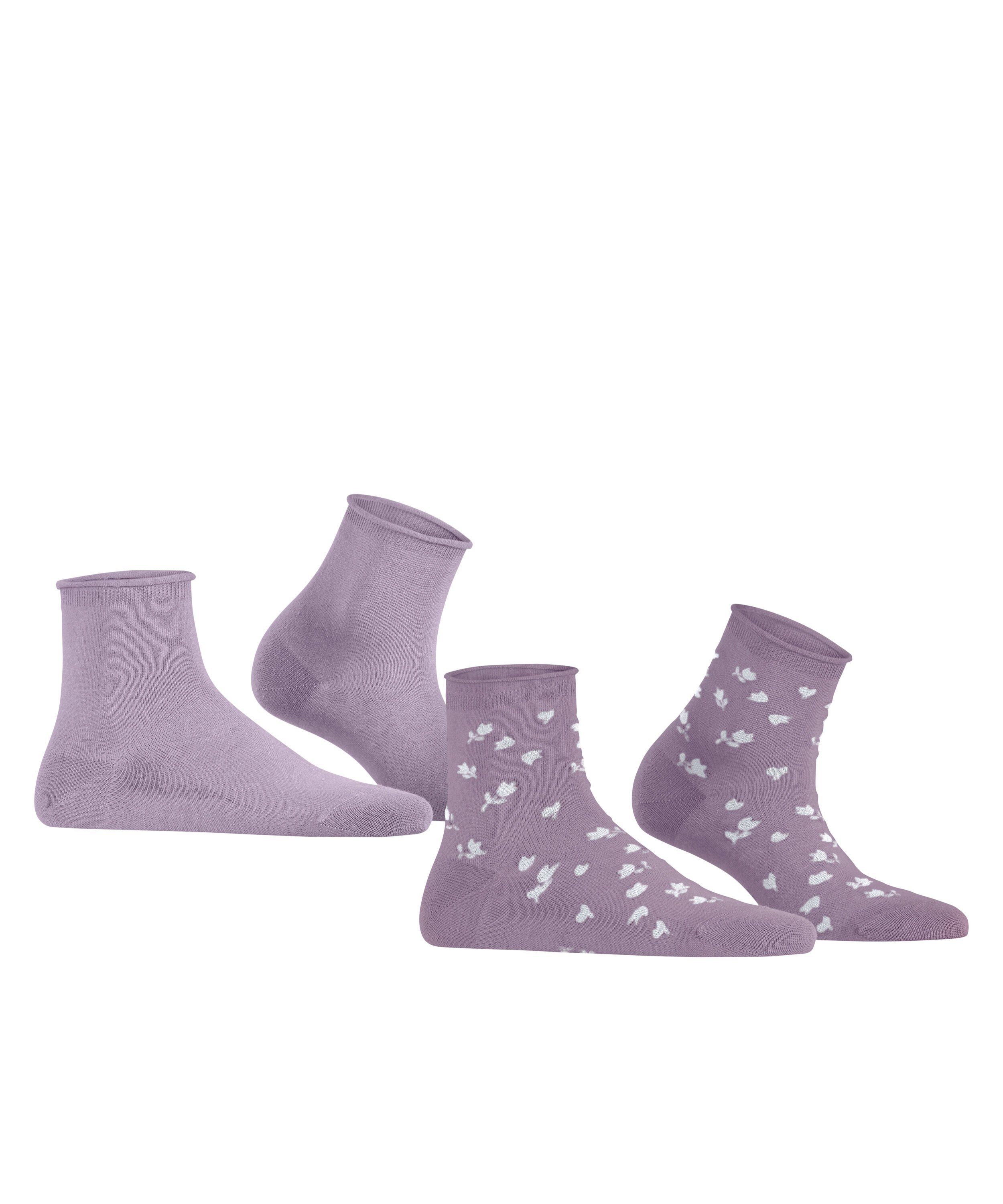 Flower Socken (2-Paar) (6904) Esprit 2-Pack Mauve Mini