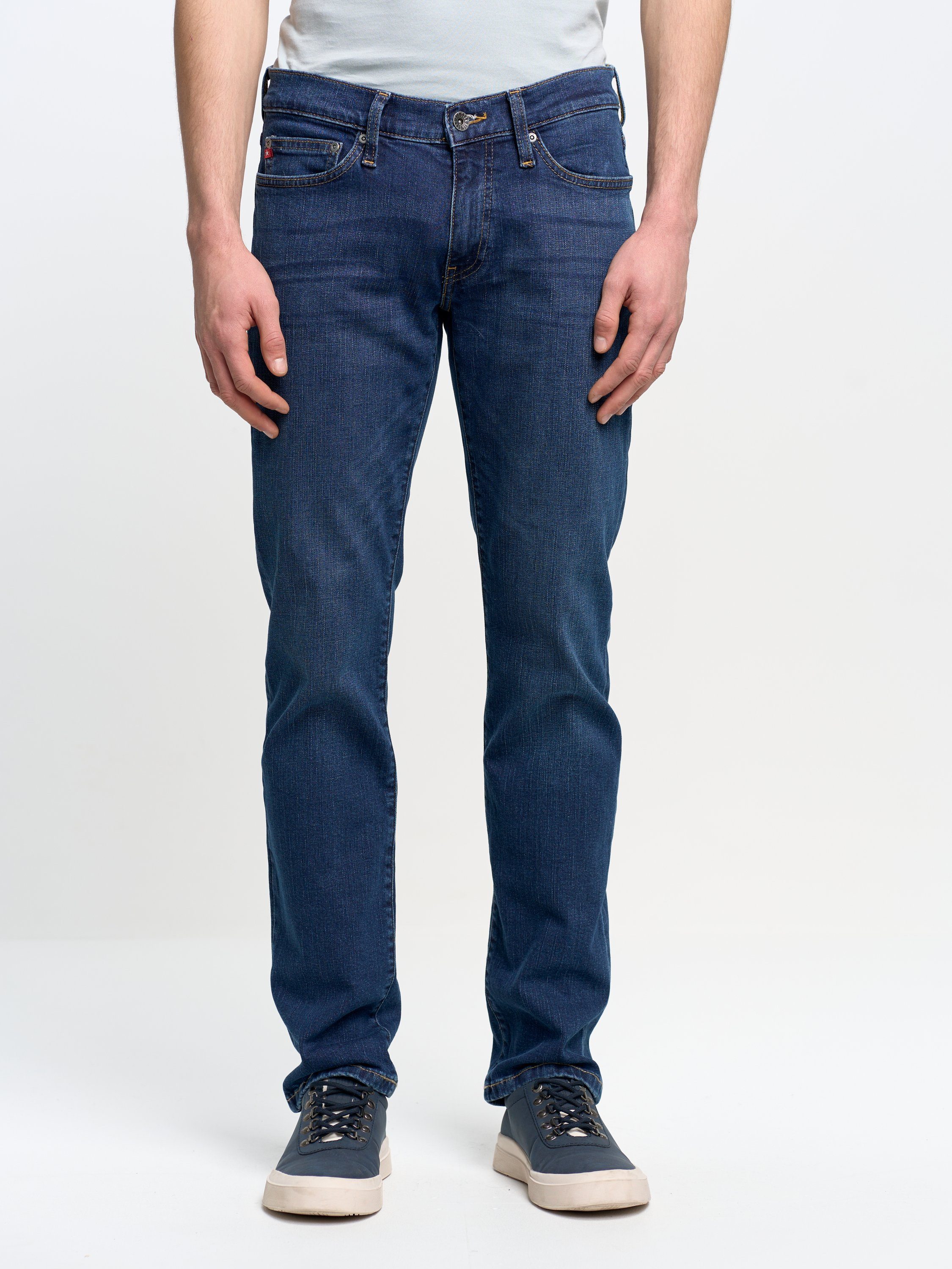 Slim-fit-Jeans TOBIAS dunkelblau STAR (1-tlg) BIG