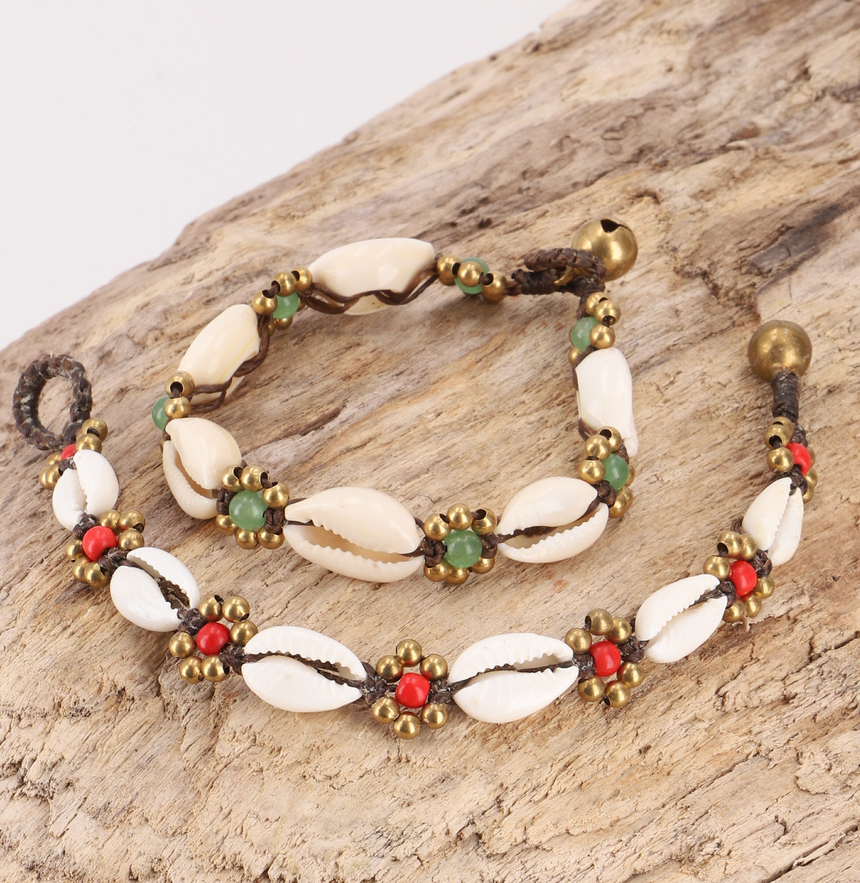 Guru-Shop Armreif Perlenarmband, Makramee Armband Chiang Mai -..