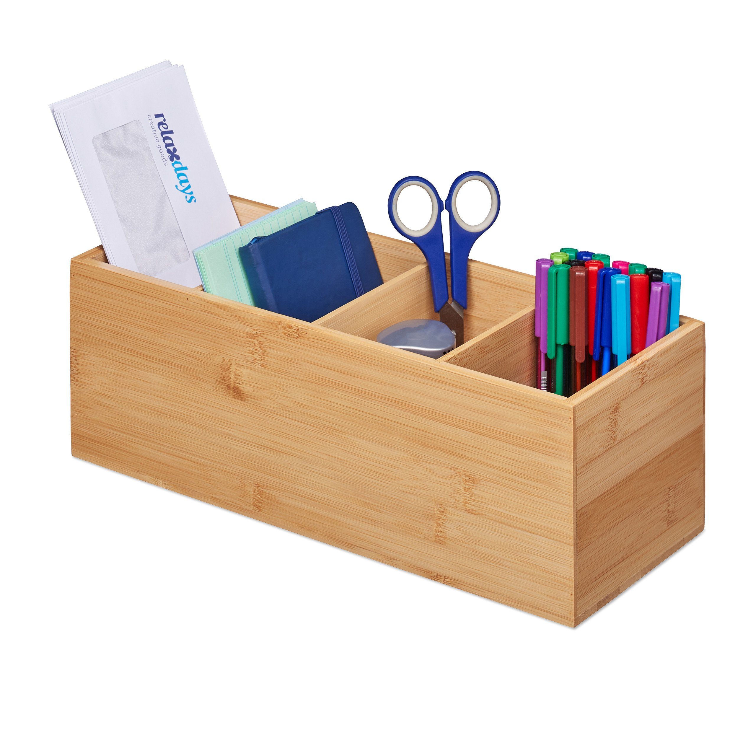 relaxdays Organizer Ordnungsbox aus Bambus 4 günstig online kaufen