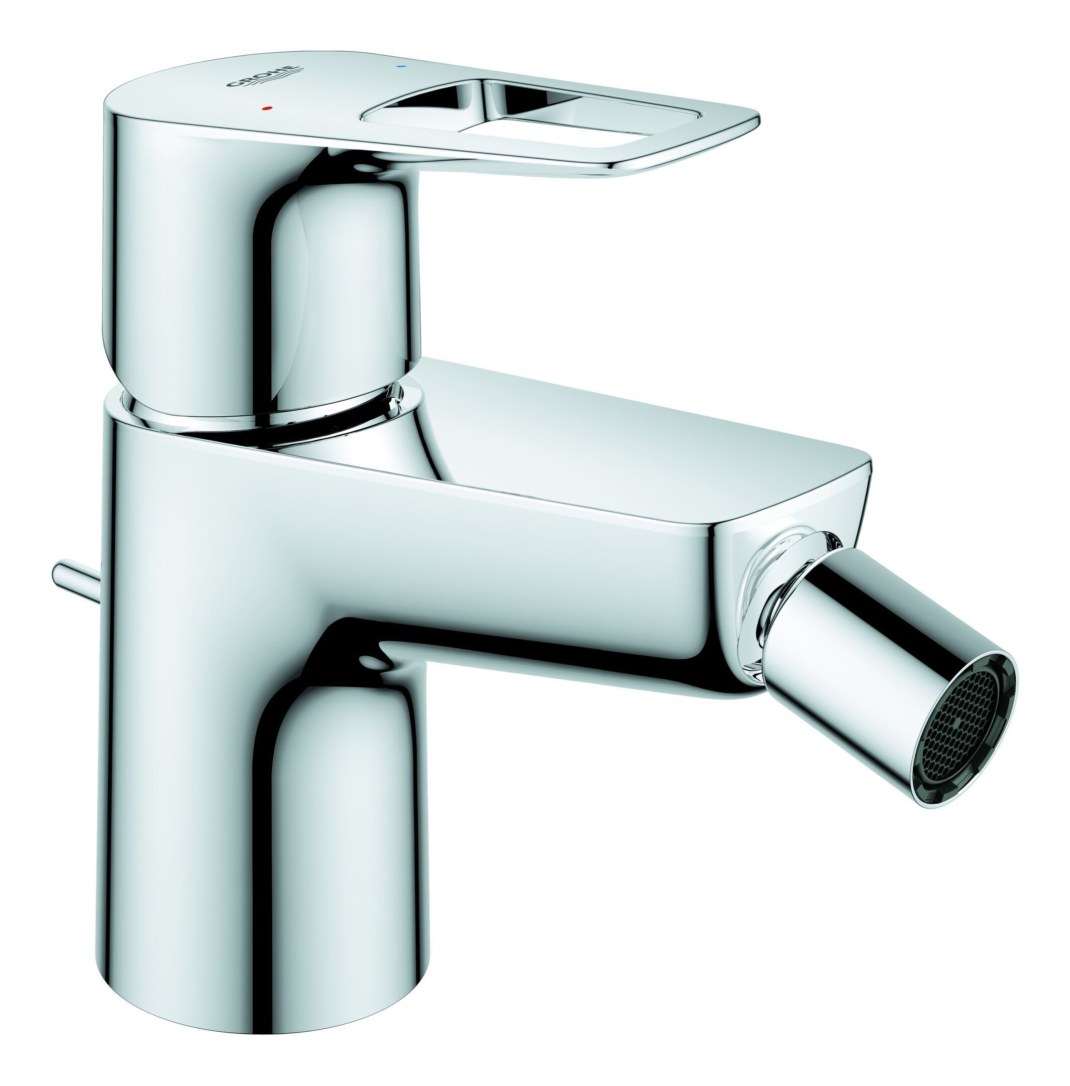 Grohe Bidetarmatur BauLoop Einhand Ausladung 117 mm mit Zugstangen-Ablaufgarnitur - Chrom