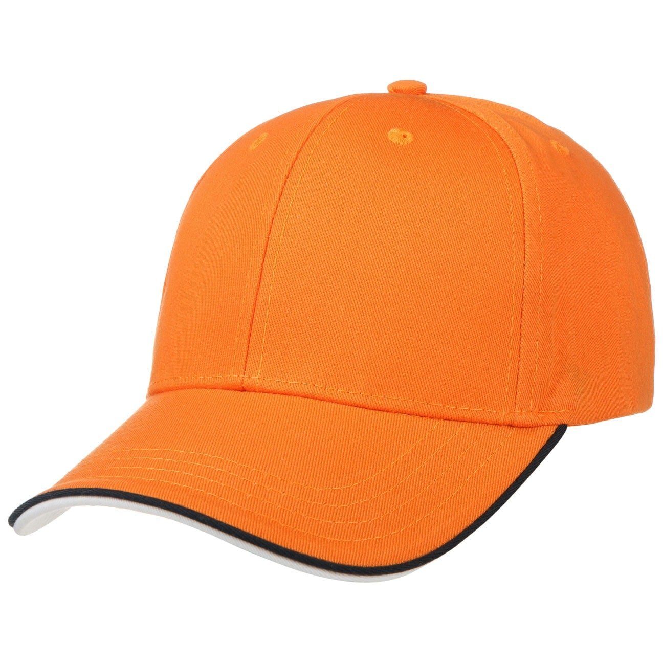 Basecap Atlantis Baseball orange Cap mit (1-St) Schirm