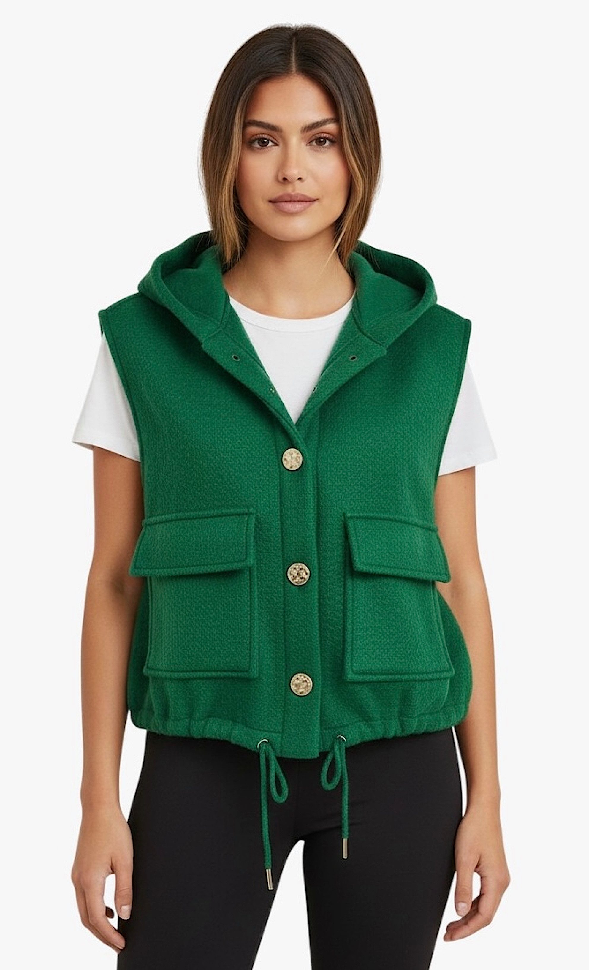 Worldclassca Fellimitatweste Worldclassca Teddy Weste Warm Kuschelig mit Kapuze Winter Ärmellos Neue Kollektion - Stilvolle und gemütliche Mode für Damen