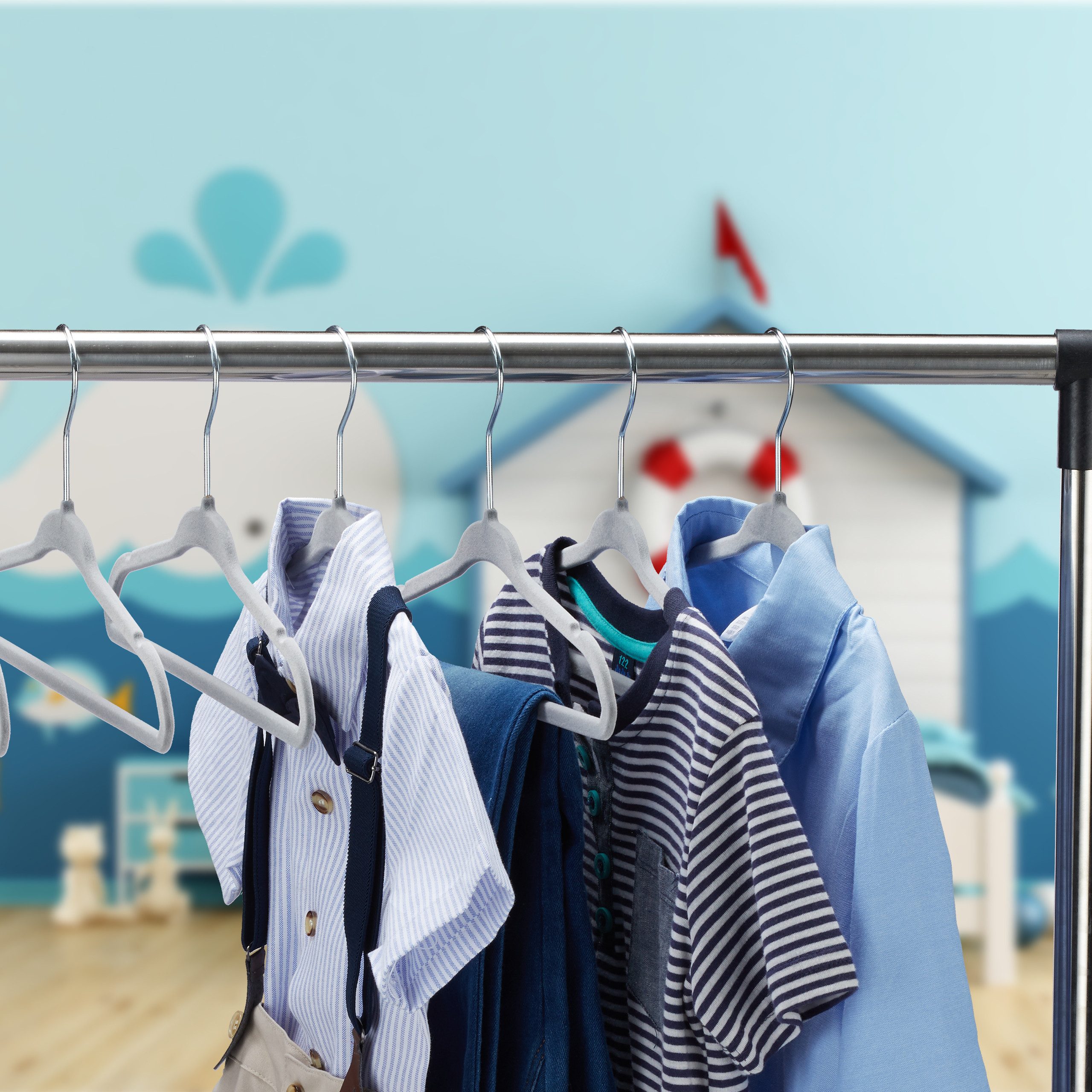 relaxdays Kleiderbügel Kinderkleiderbügel Samt, (50er Set, günstig online kaufen