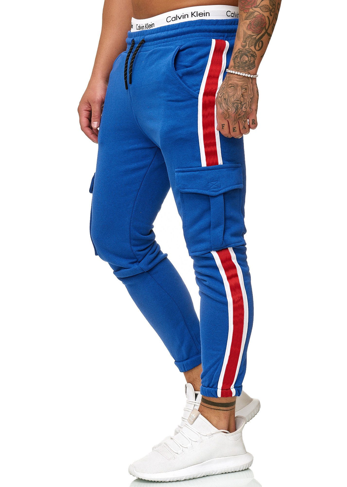 Jogginghose, Trainingshose, (1-tlg) Gym, Sport Blau Herren, Code47 Jogginghose Fitness, Code47