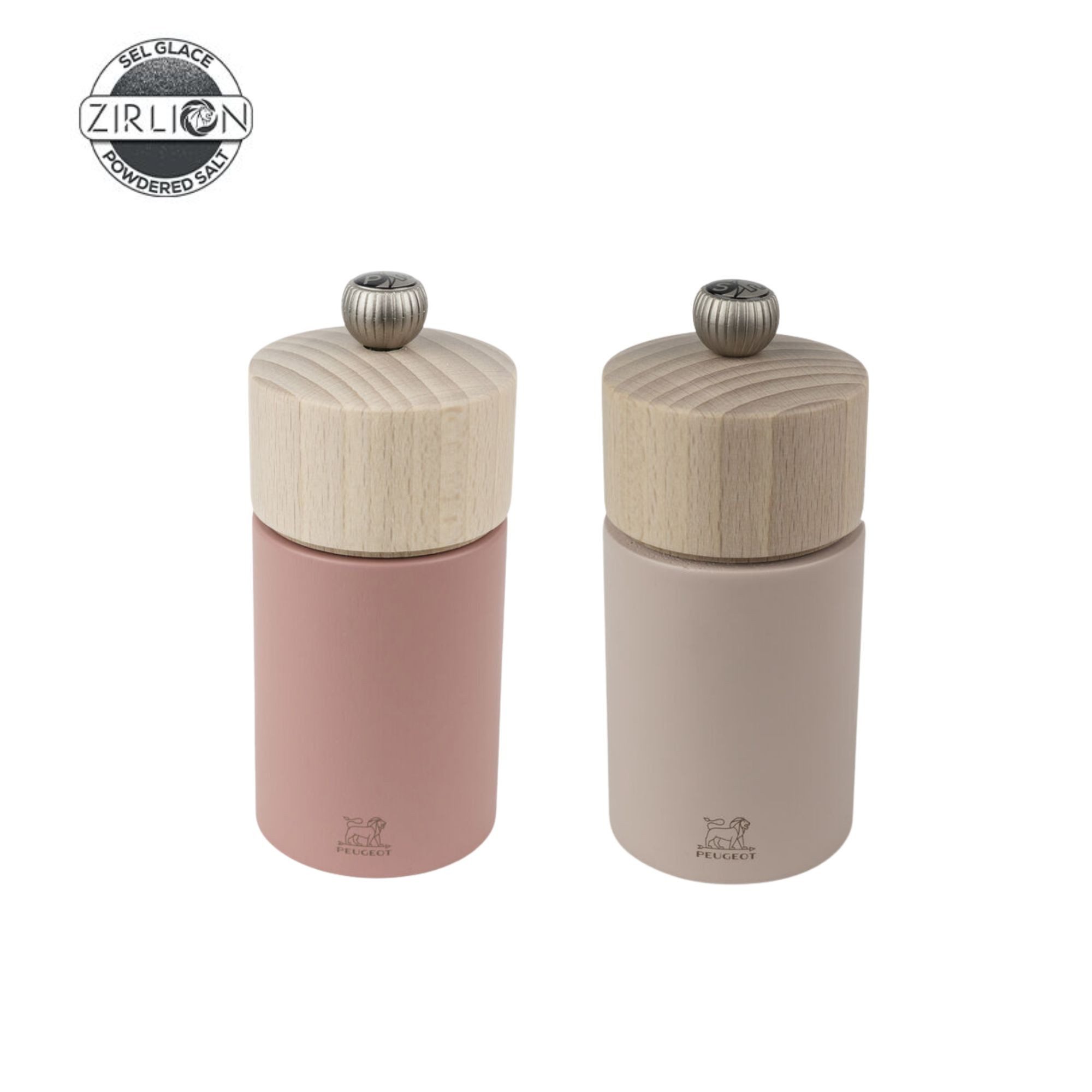 PEUGEOT Salz-/Pfeffermühle BOREAL 12cm Rosa Buchenholz Stahl Zirkonia Mahlwerk