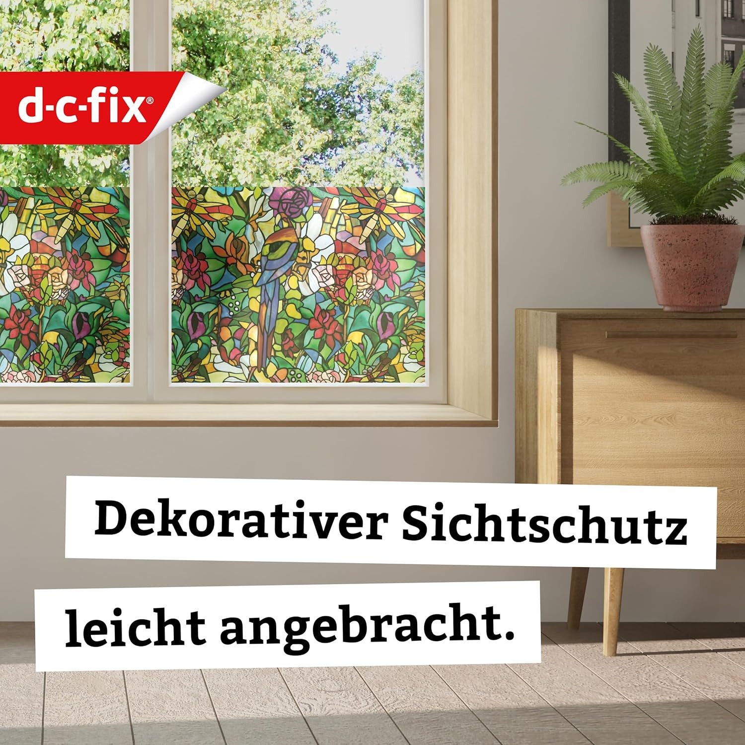 d-c-fix Fensterfolie 13,28€/qm selbstklebende Sichtschutzfolie Tulia Deko F günstig online kaufen