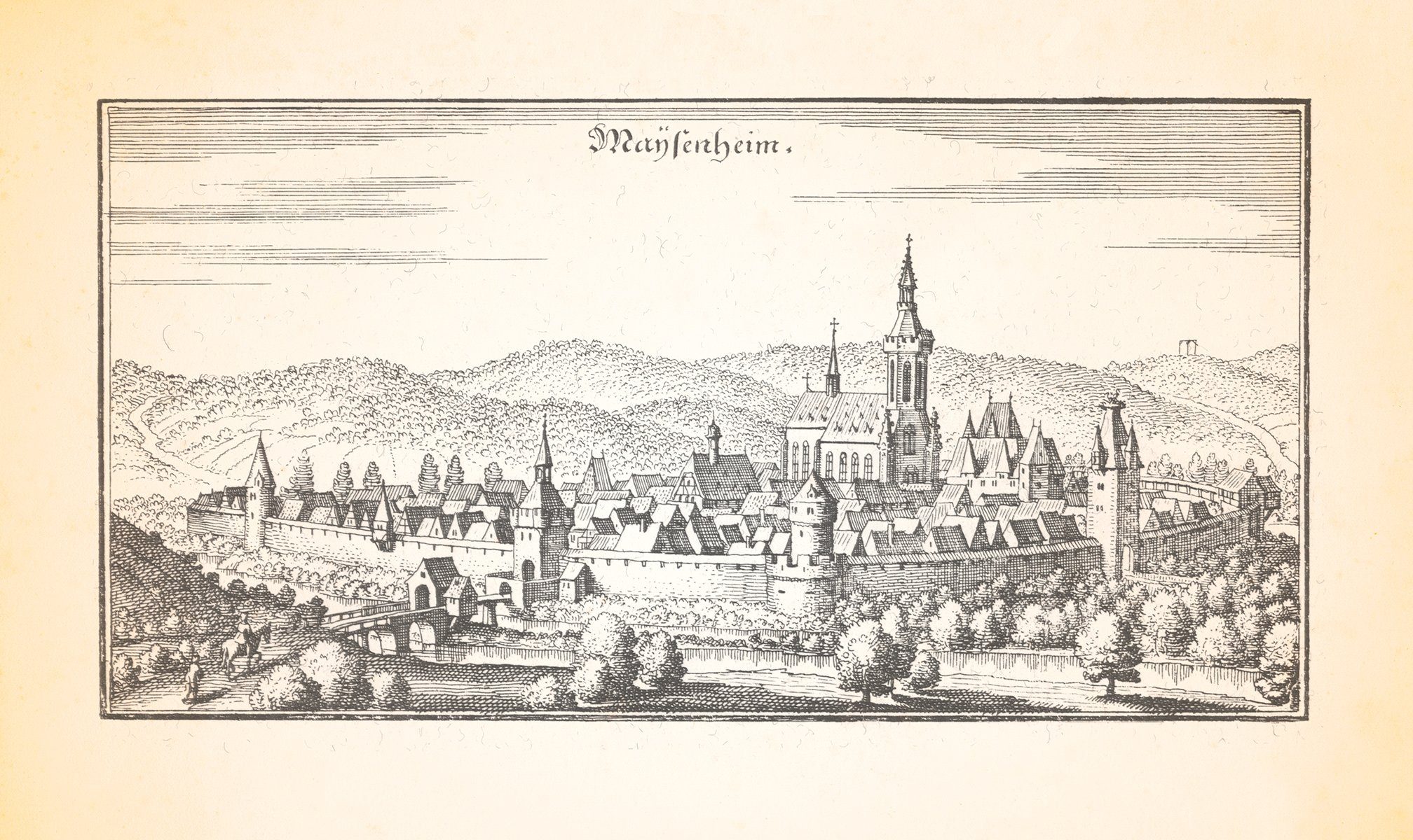 Kunstdruck Maysenheim Meisenheim Glan Schlosskirche Glanbrücke Ritterherberge Mer