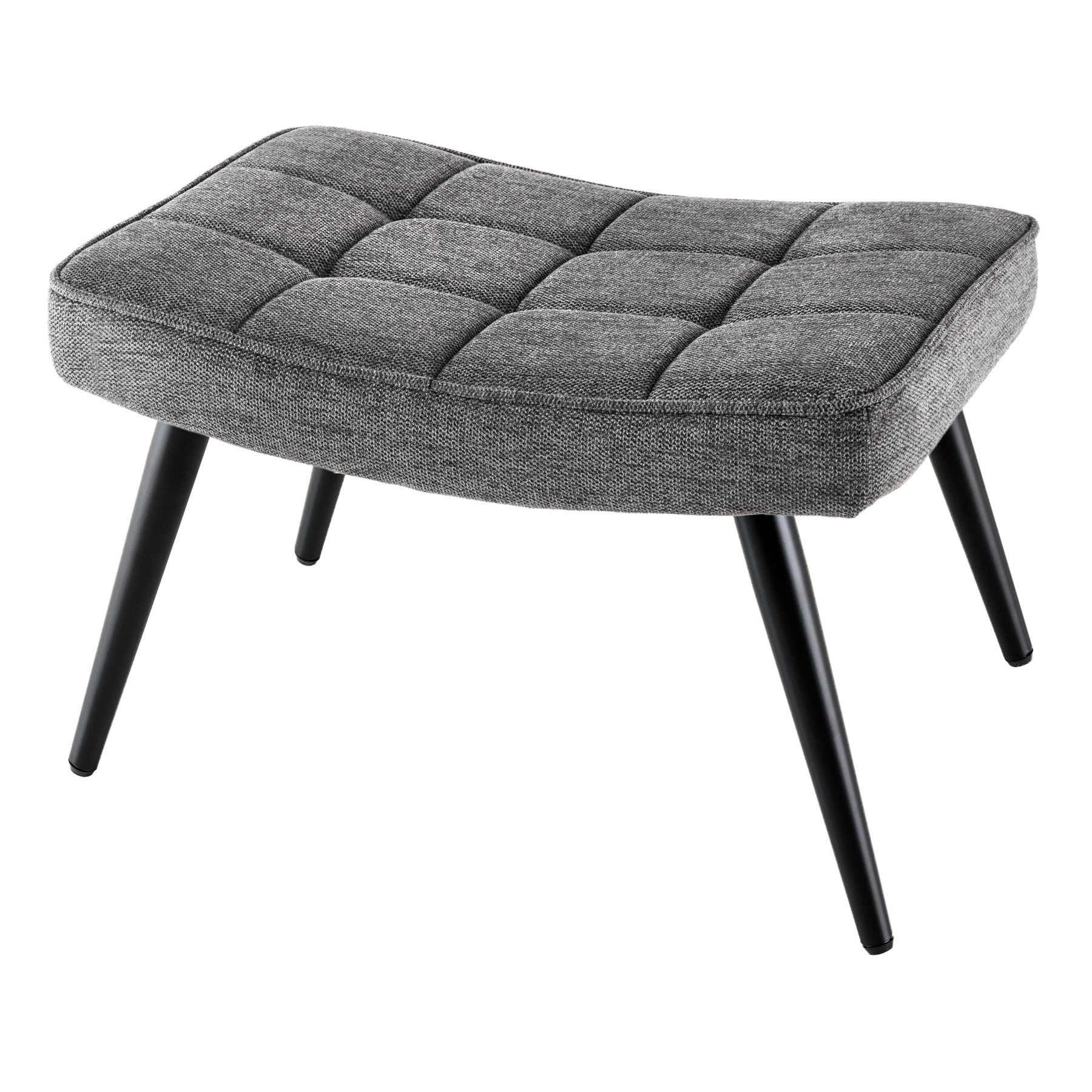 riess-ambiente Fußhocker SCANDINAVIA grau - Strukturstoff, Metallbeine, Sch günstig online kaufen