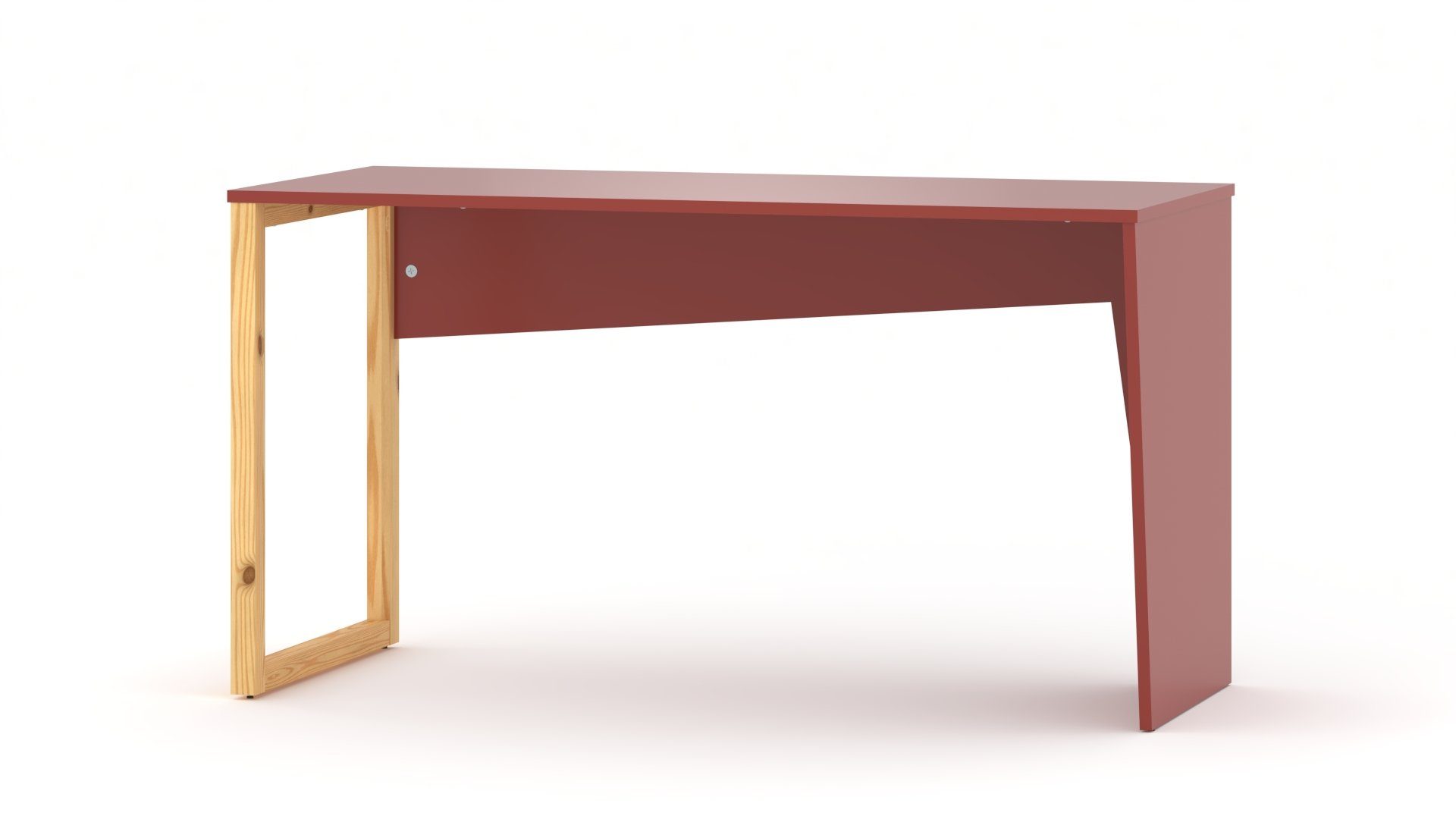 Siblo Schreibtisch Schreibtisch Carol mit bunter Tischplatte (Bunter Kinderschreibtisch Carol ohne Schublade) Rot