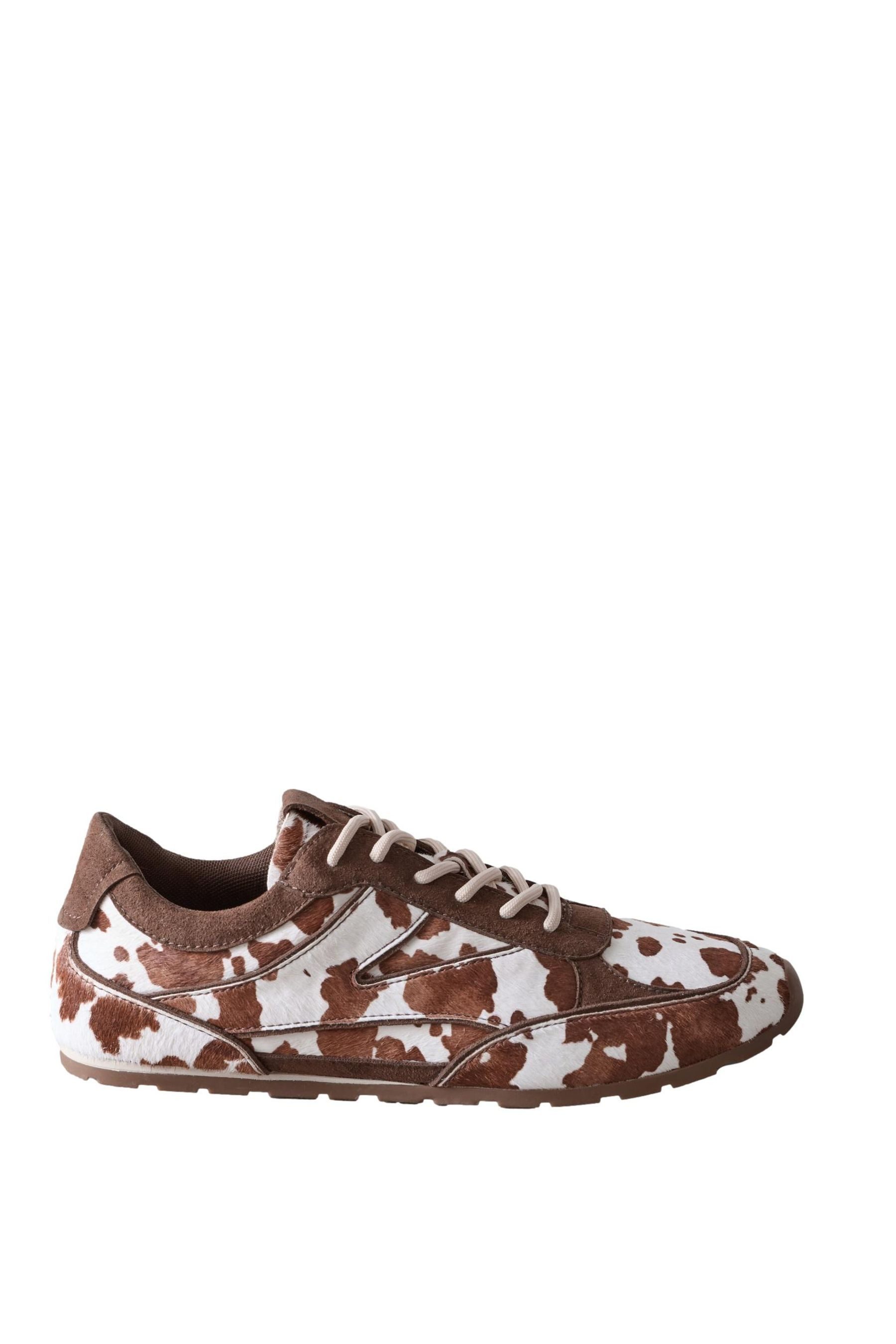 Next Schmale Sneaker aus Premium-Leder mit günstig online kaufen