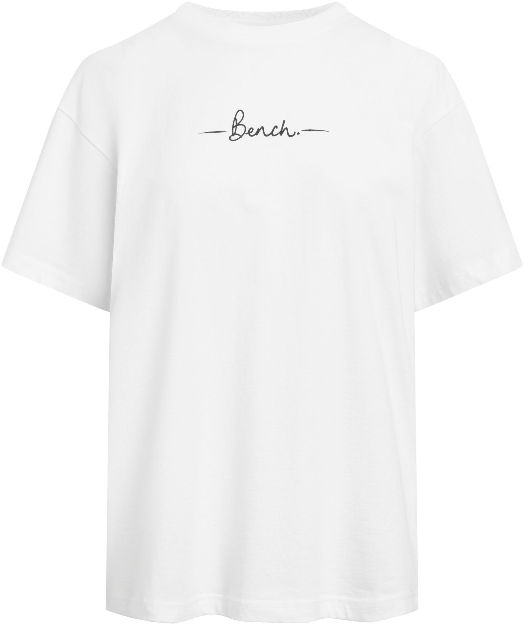 ABELIA dezentem T-Shirt mit Brustlogo WHITE Bench.