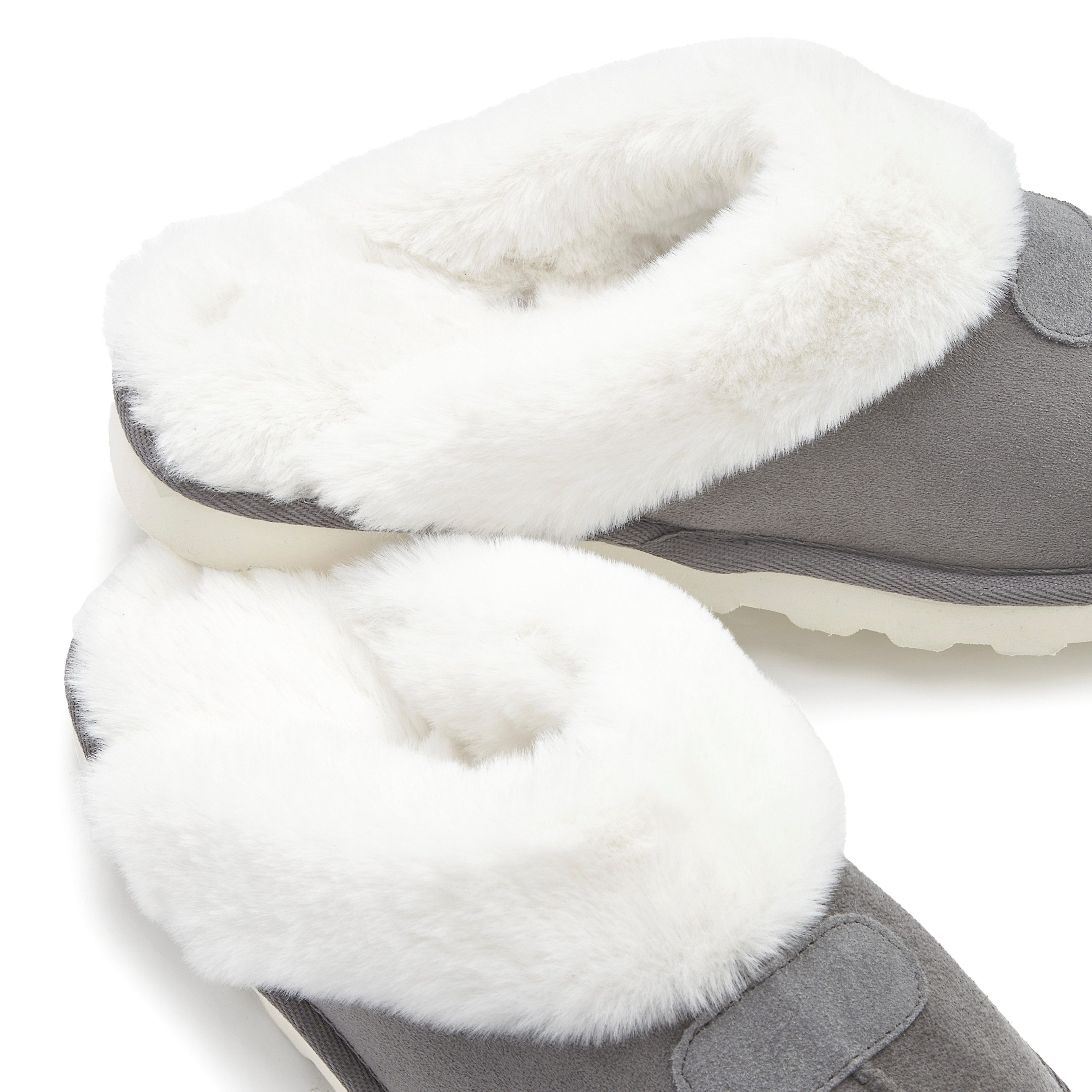 Vivance Dreams by Lascana Plüsch Hausschuh, Pantoffeln, Clogs, Schlappen, Pantolette, Hausschuh mit Warmfutter VEGAN – Bild 5 von 5