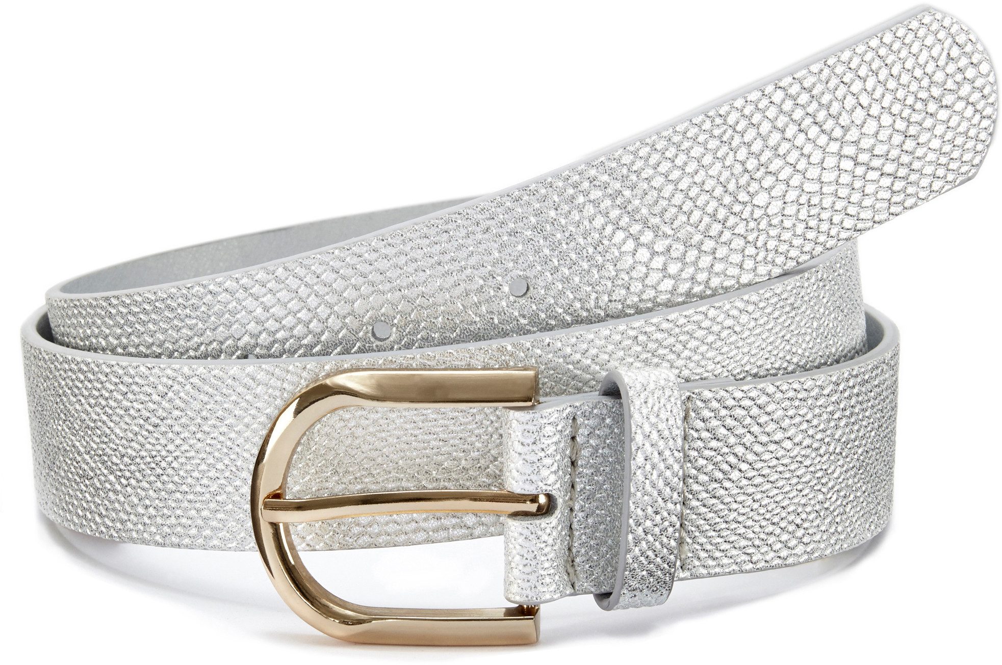 LASCANA Hüftgürtel Hosengürtel im Metallic-Look, Gürtel, günstig online kaufen