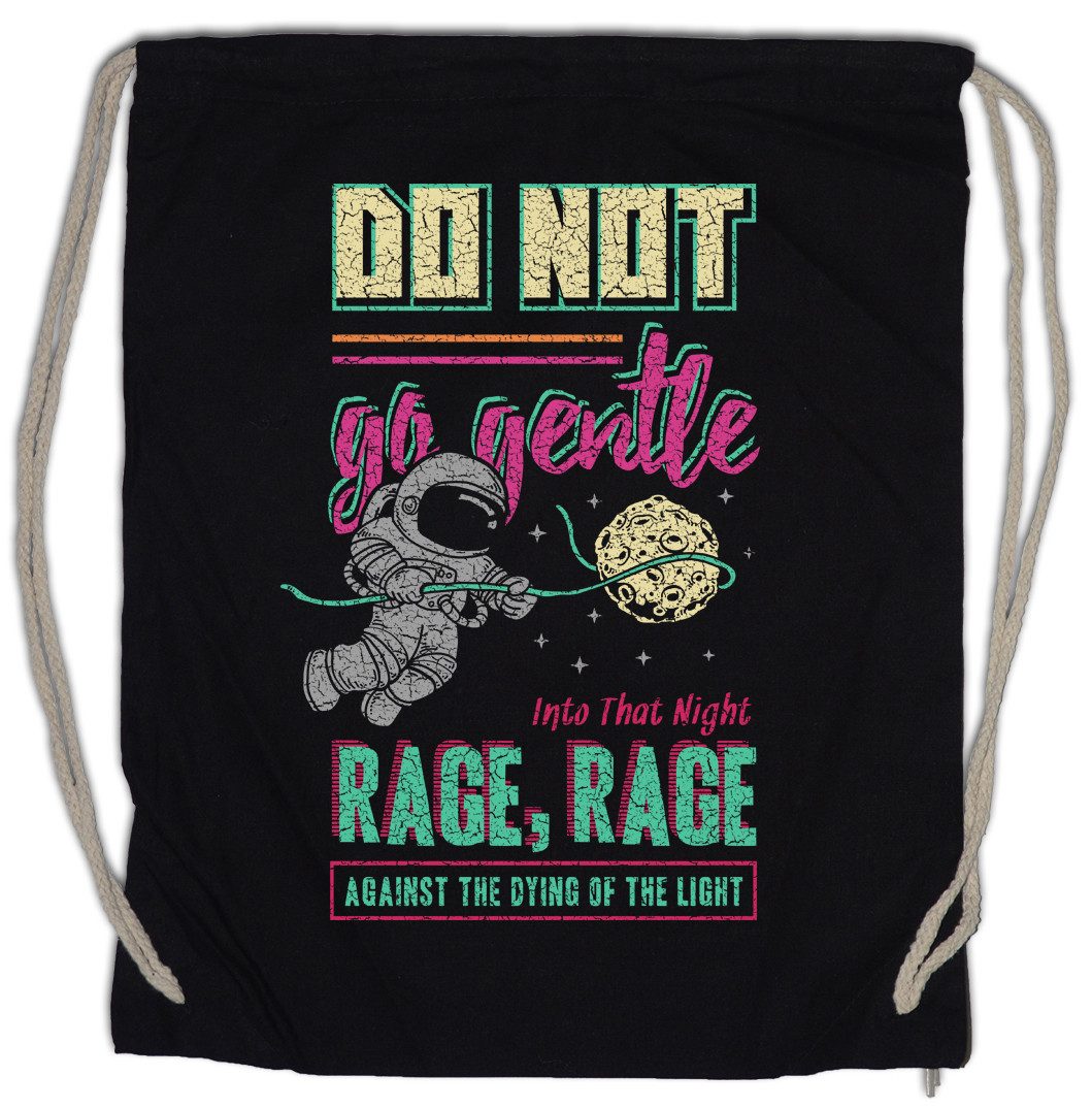 Turnbeutel Do Not Go Gentle Turnbeutel Gamer Astronaut Gaming Space Pixel Retro