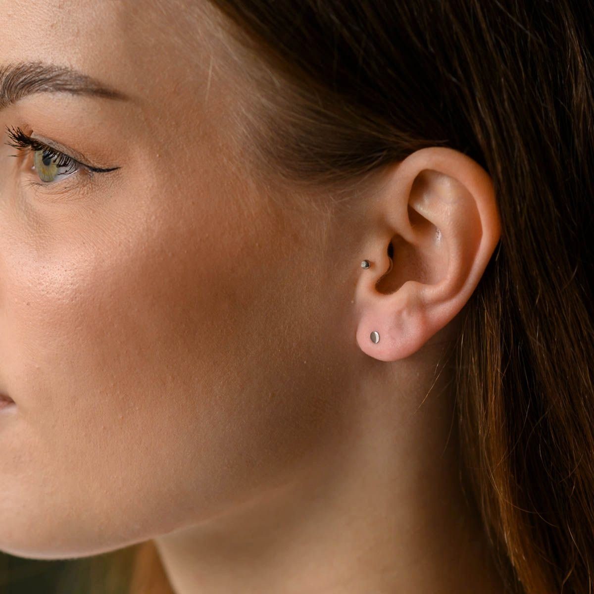 Materia Paar Ohrstecker Unisex Silber Plättchen Flach Rund Ø3-7mm SO-438, 9 günstig online kaufen