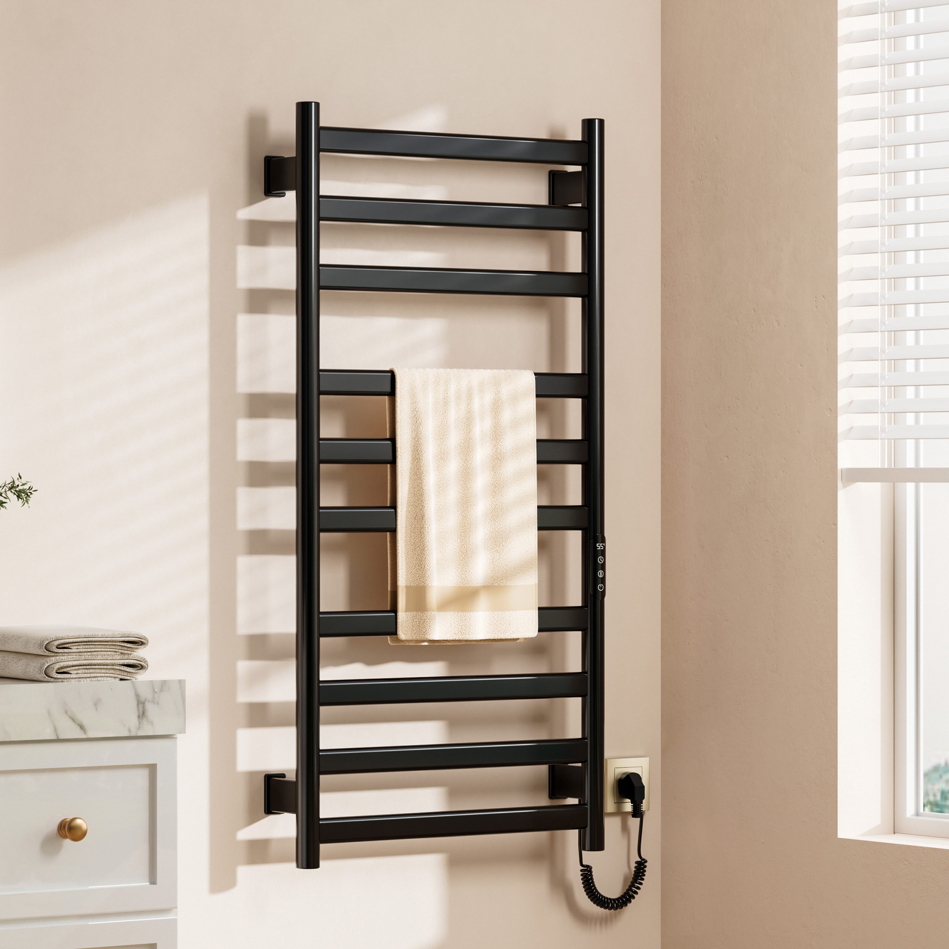 Oihpaw Elektrischer Badheizkörper Electric Towel Radiator Elektrischer Badh günstig online kaufen