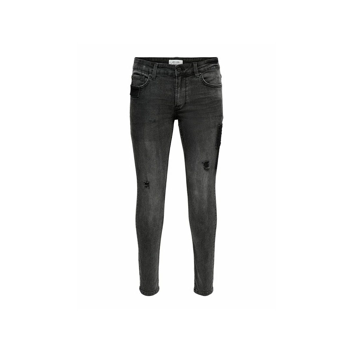 schwarz & ONLY (1-tlg) Straight-Jeans SONS