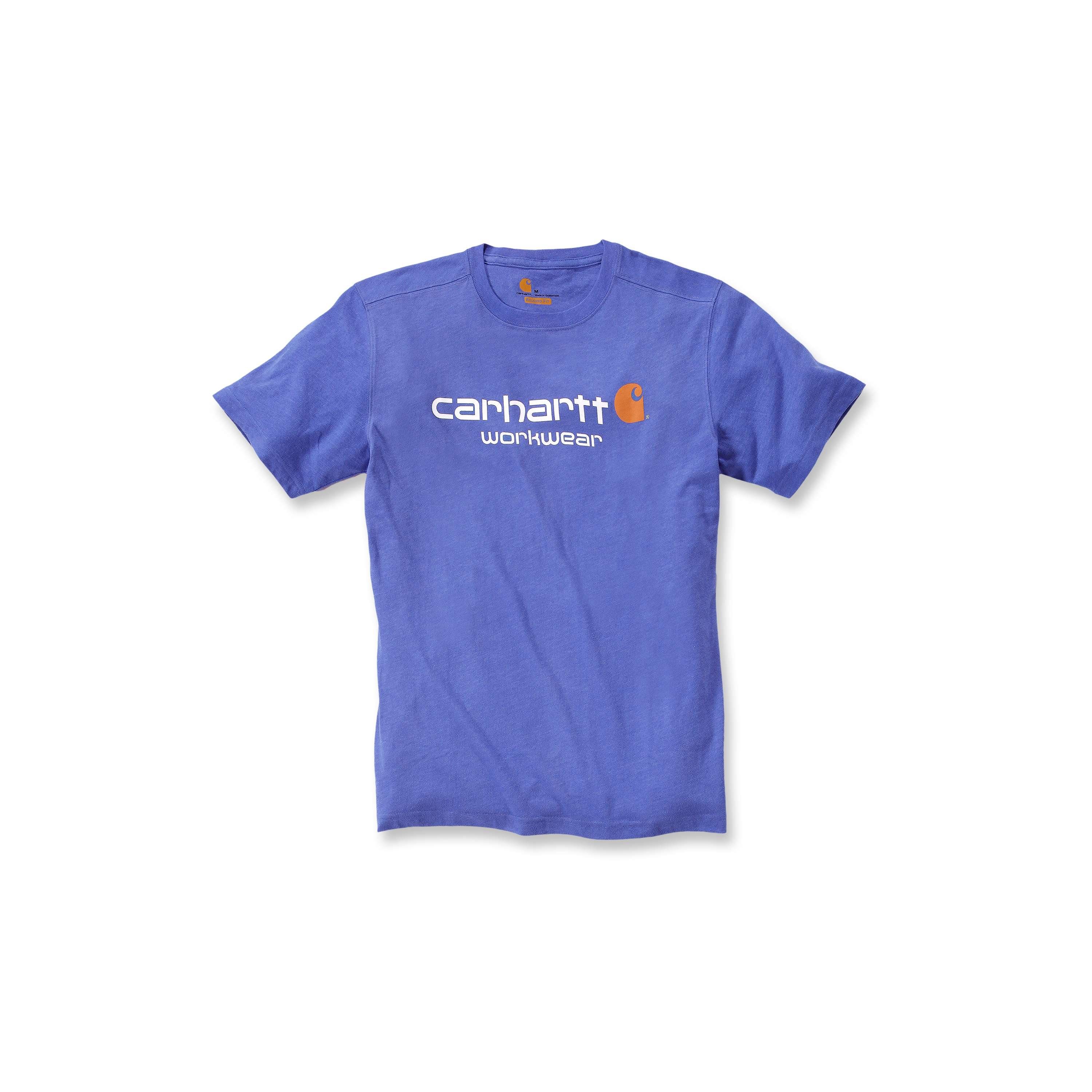 Carhartt CORE blue LOGO tidal heather T-Shirt (1-tlg) T-SHIRT S/S