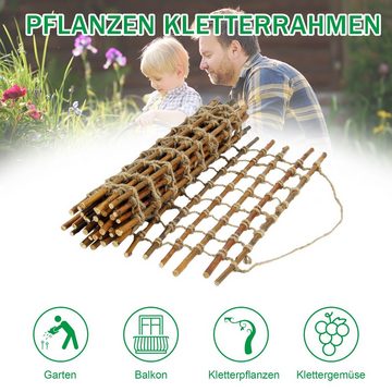 Coradoma Rankgitter Rankhilfe aus Weide für Kletterpflanzen, Ranknetz Pflanzennetz, Rankleiter in den Größen 30/50/100x200 cm