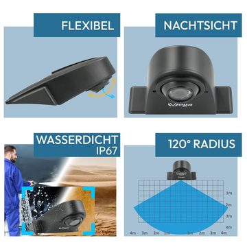 VSG24 7" Rückfahrsystem LOGISTIK für Transporter inkl. Monitor, 1x Kugelkopf Rückfahrkamera (IP67 Wasserdichte HD1080P Kamera mit Nachtsicht 12V-24V zum nachrüsten)